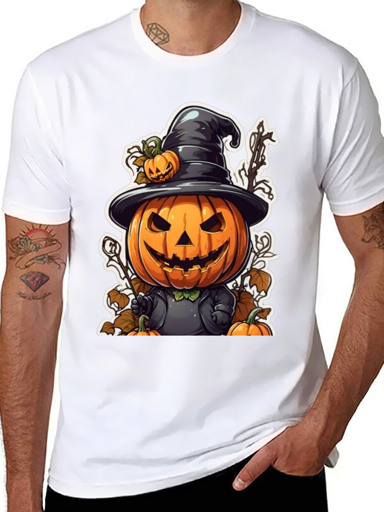 Halloween Pumpkin Cartoon Graphic T-Shirt