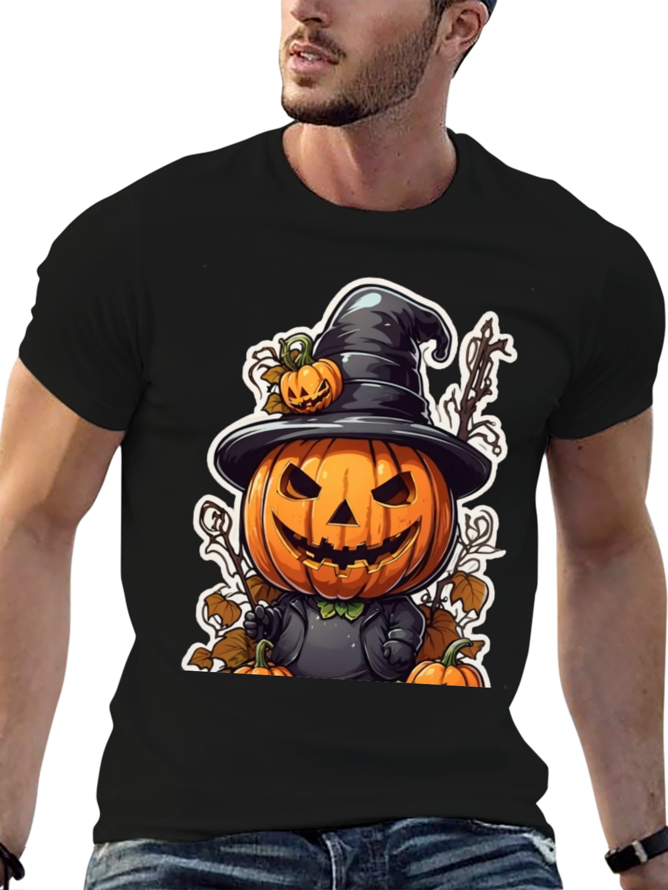 Halloween Pumpkin Cartoon Graphic T-Shirt