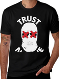 Trust No One Graphic Tee - Skull Red X