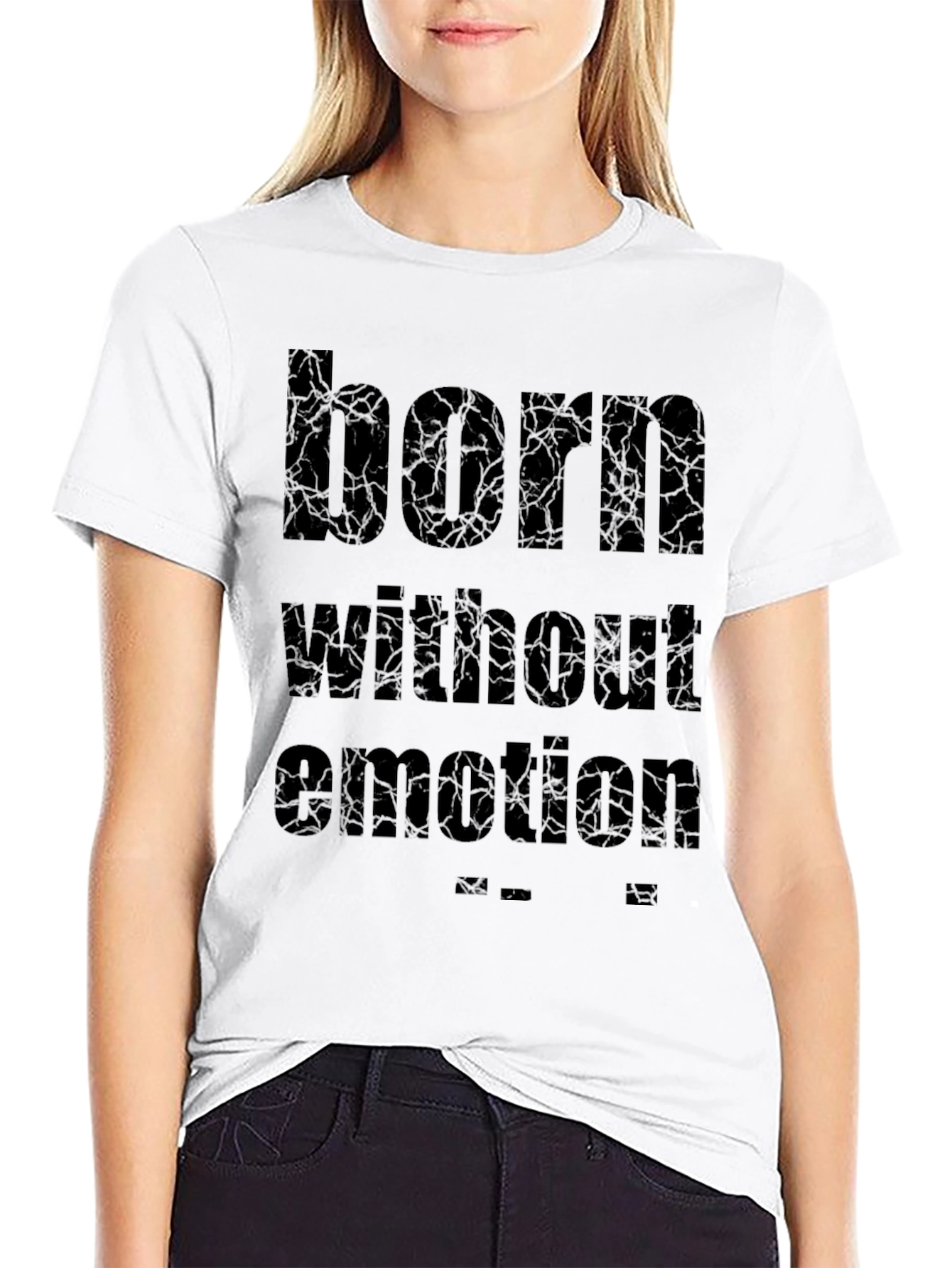 Born Without Emotion Graphic Tee