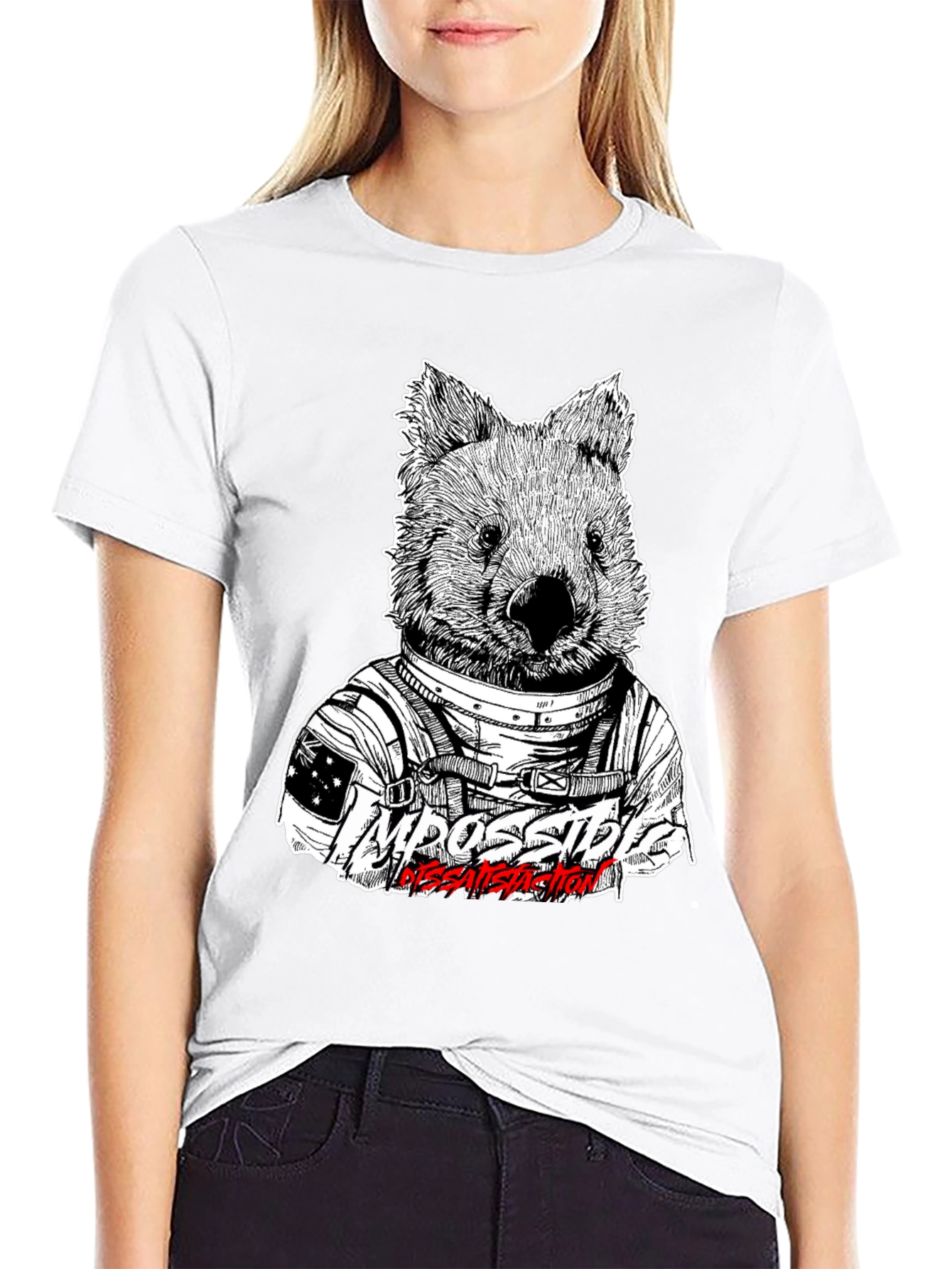 Wombat Astronaut T-Shirt - Impossible Dissatisfaction