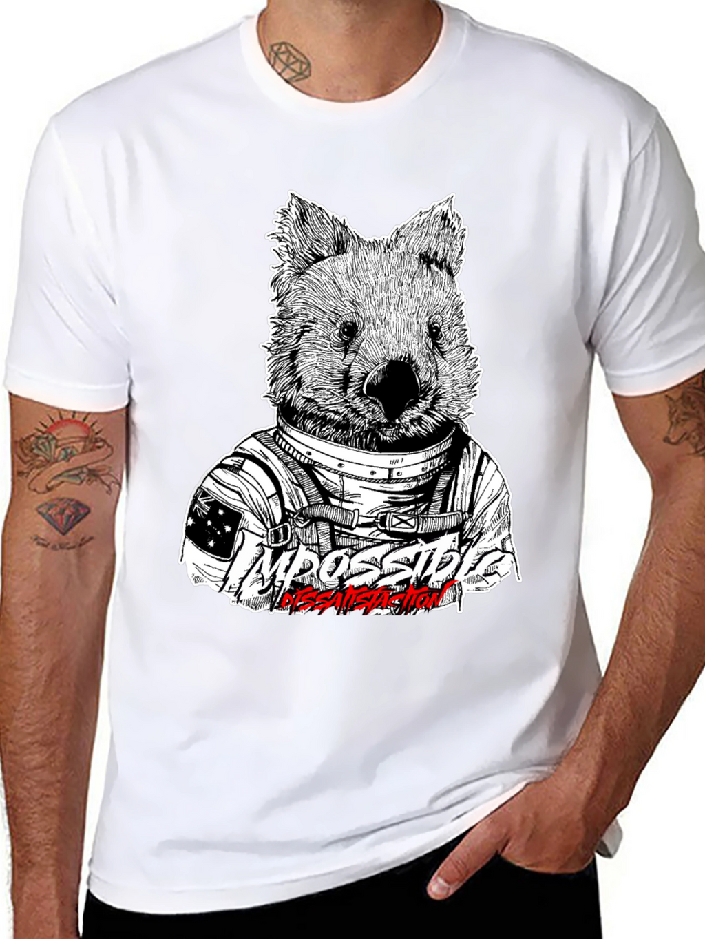 Wombat Astronaut T-Shirt - Impossible Dissatisfaction