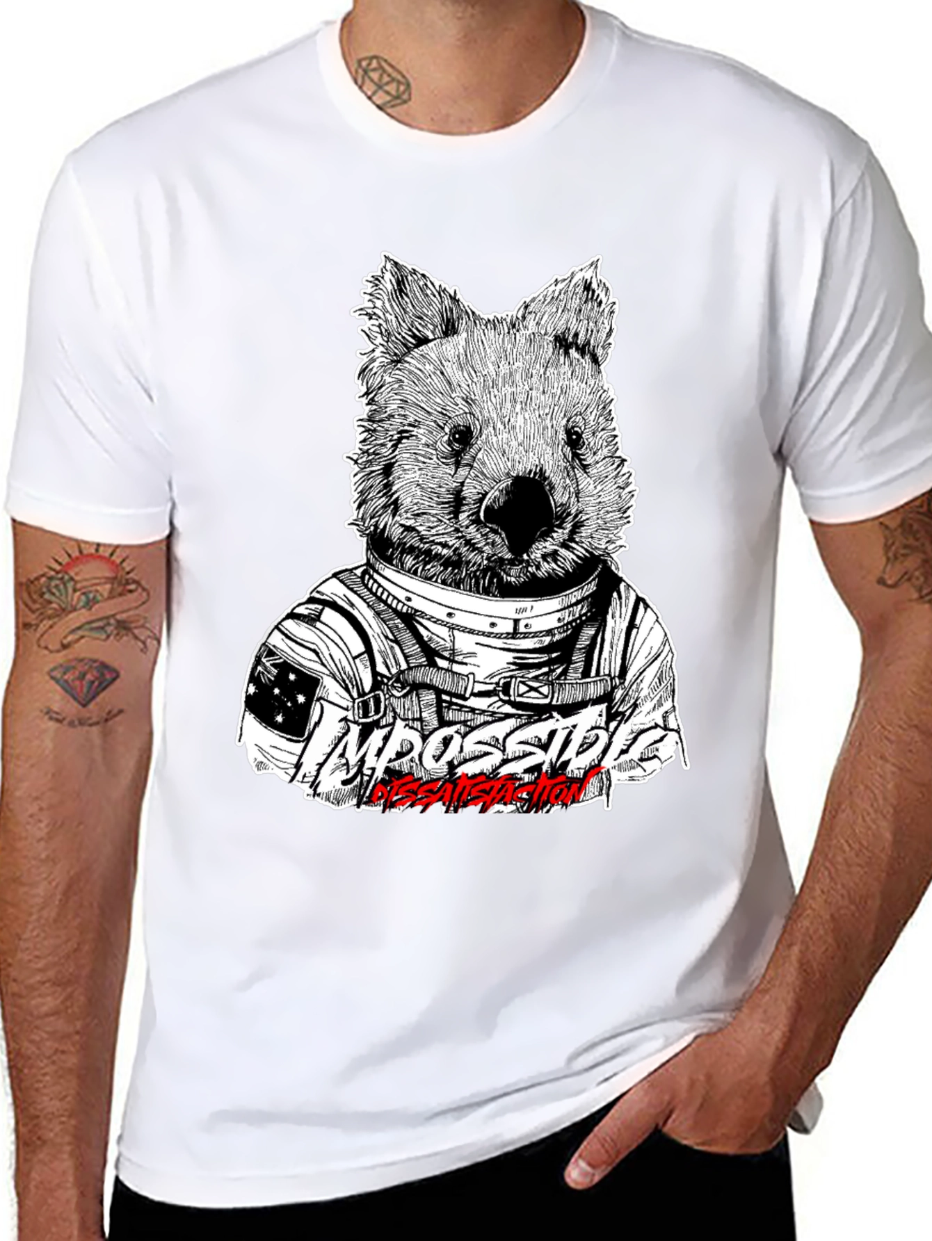 Wombat Astronaut T-Shirt - Impossible Dissatisfaction