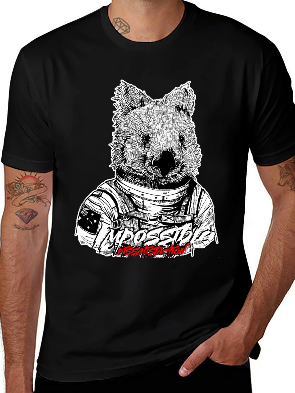 Wombat Astronaut T-Shirt - Impossible Dissatisfaction