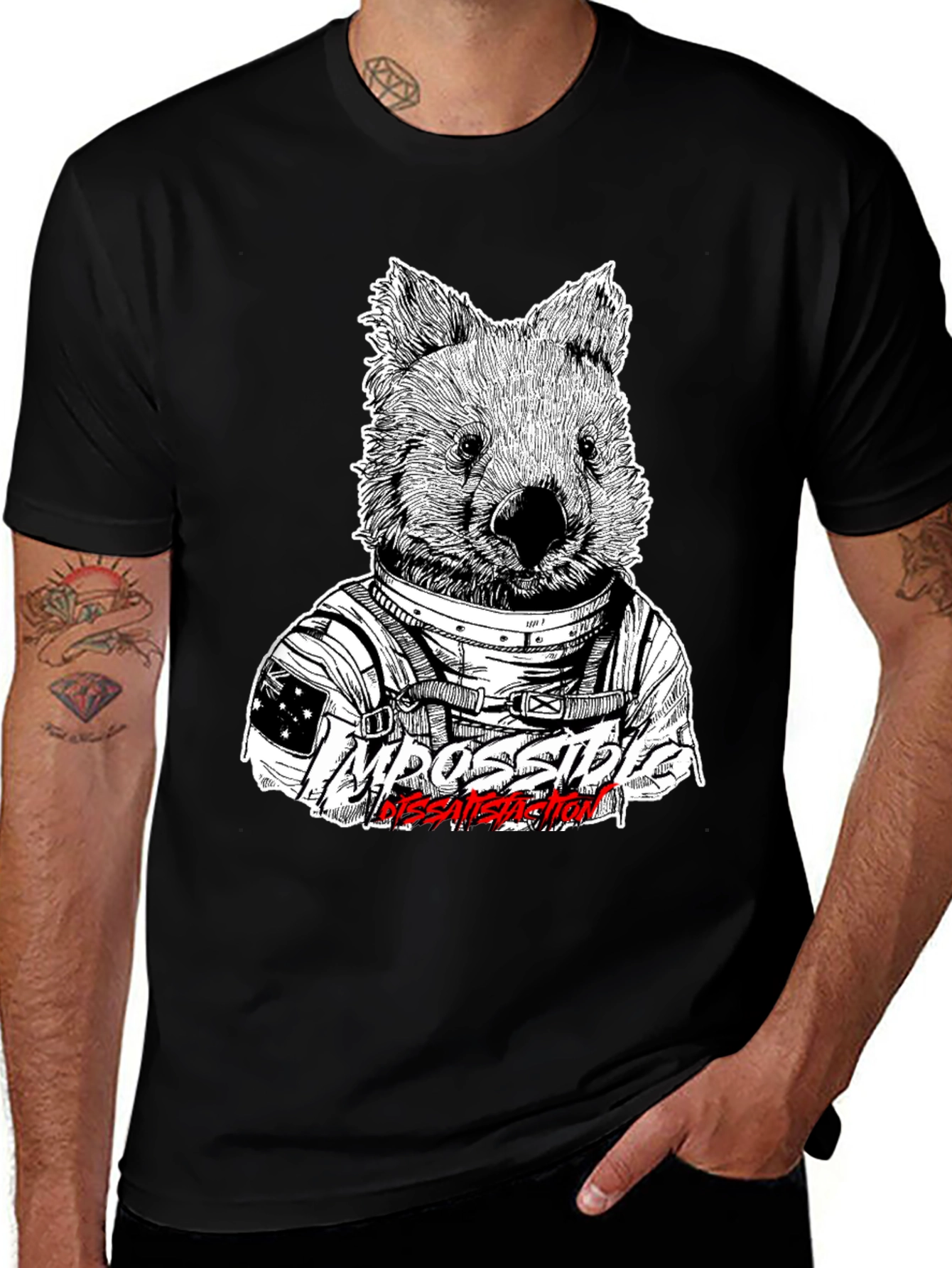 Wombat Astronaut T-Shirt - Impossible Dissatisfaction