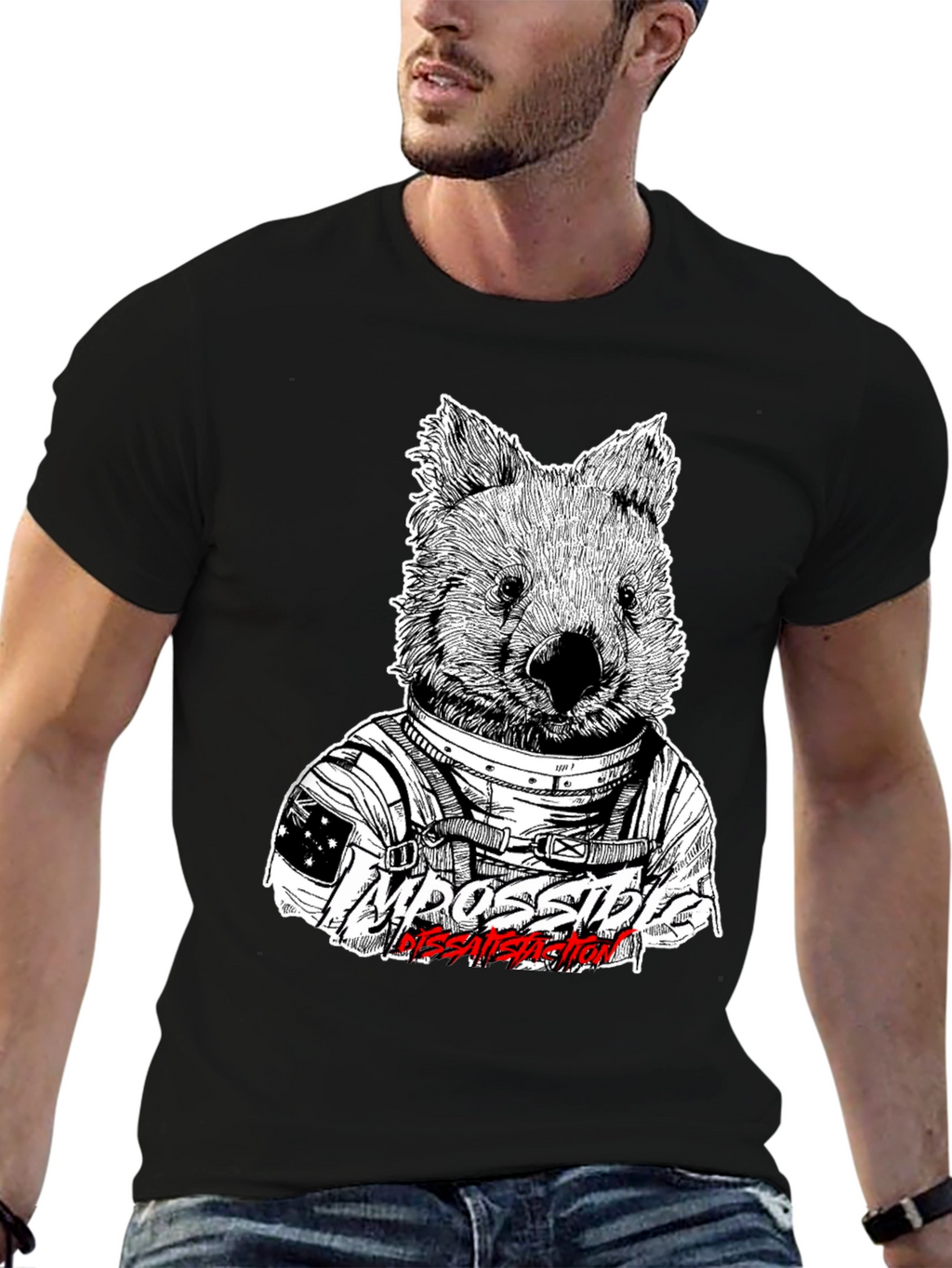 Wombat Astronaut T-Shirt - Impossible Dissatisfaction