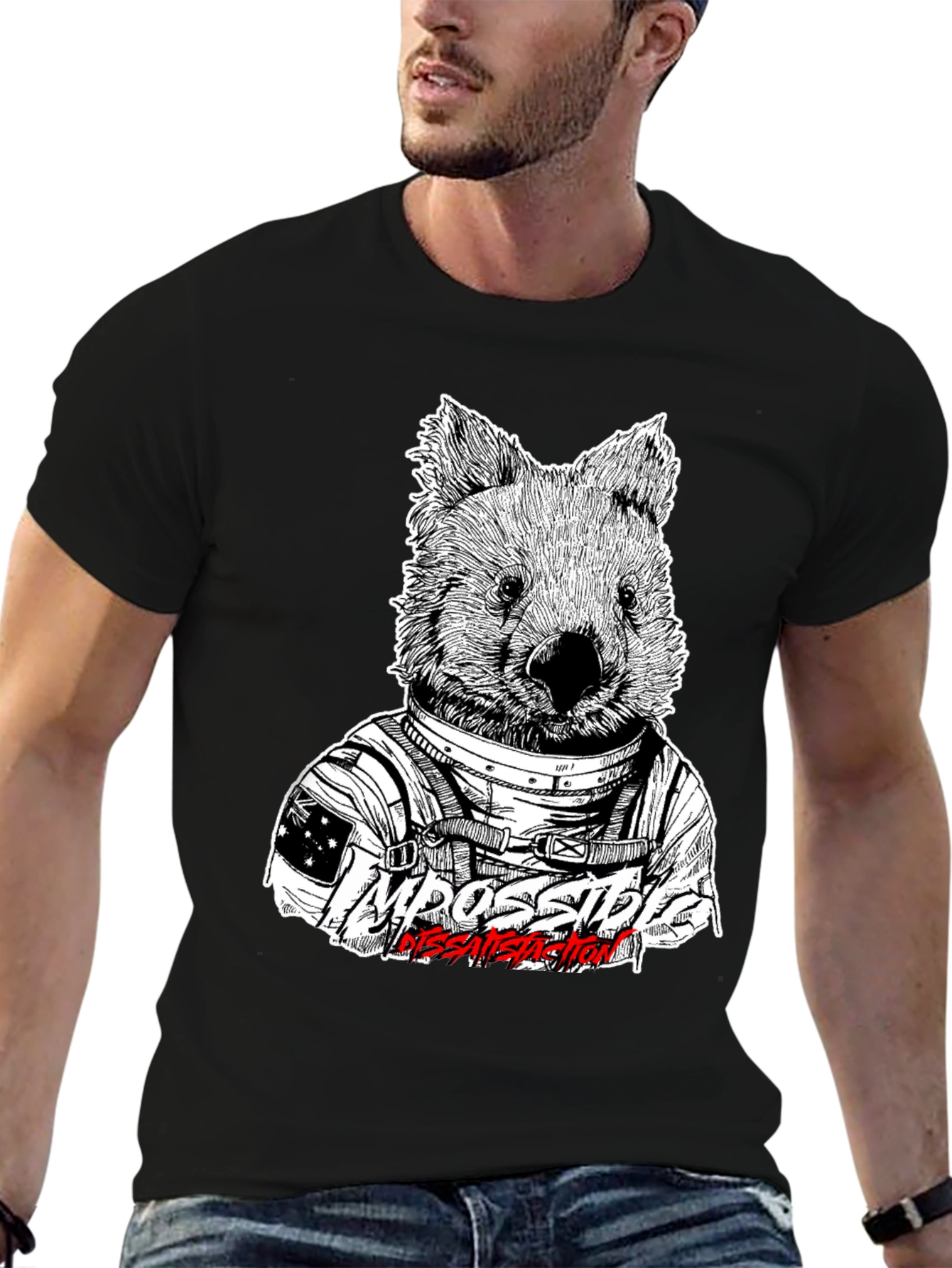 Wombat Astronaut T-Shirt - Impossible Dissatisfaction