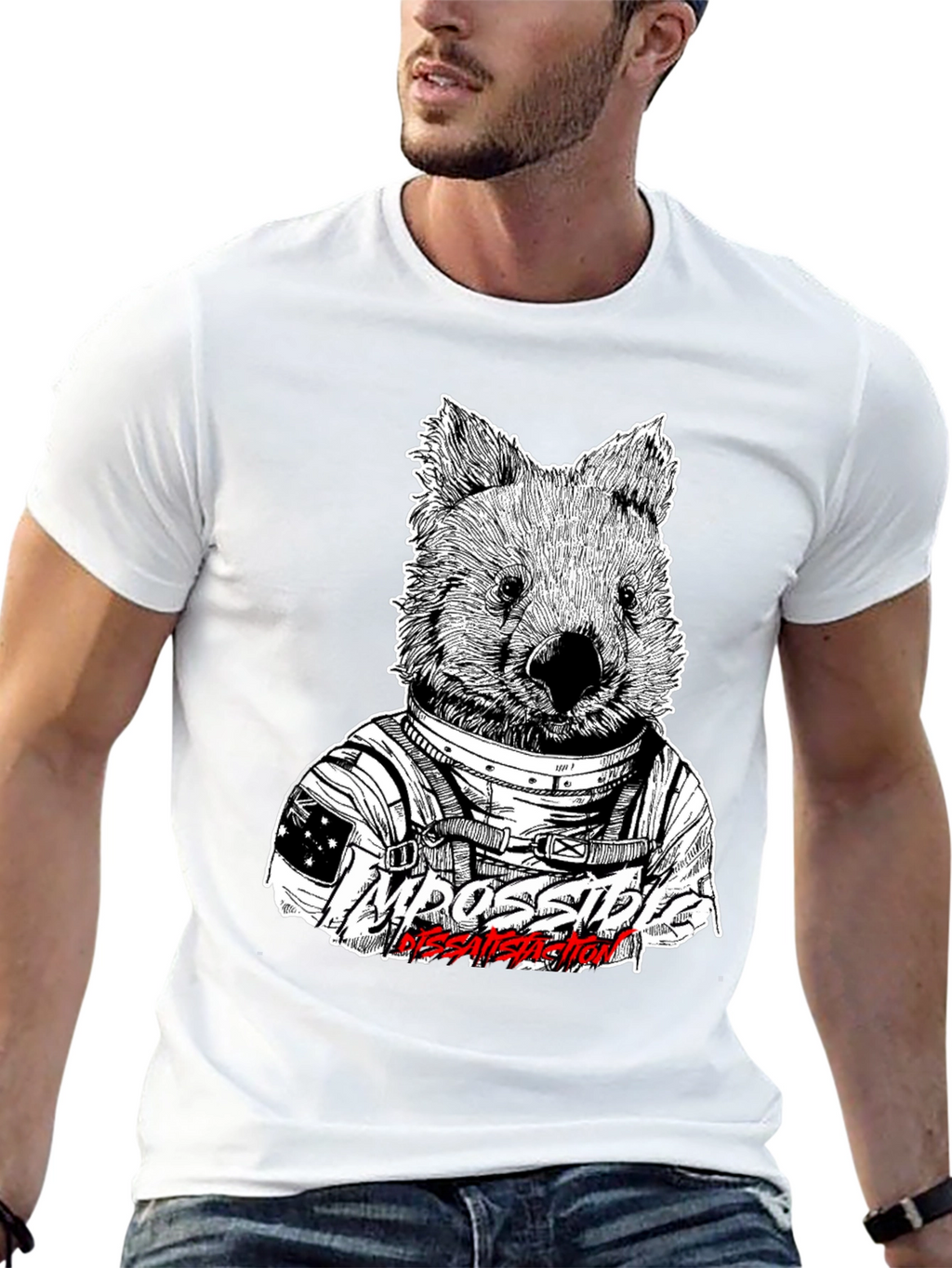 Wombat Astronaut T-Shirt - Impossible Dissatisfaction