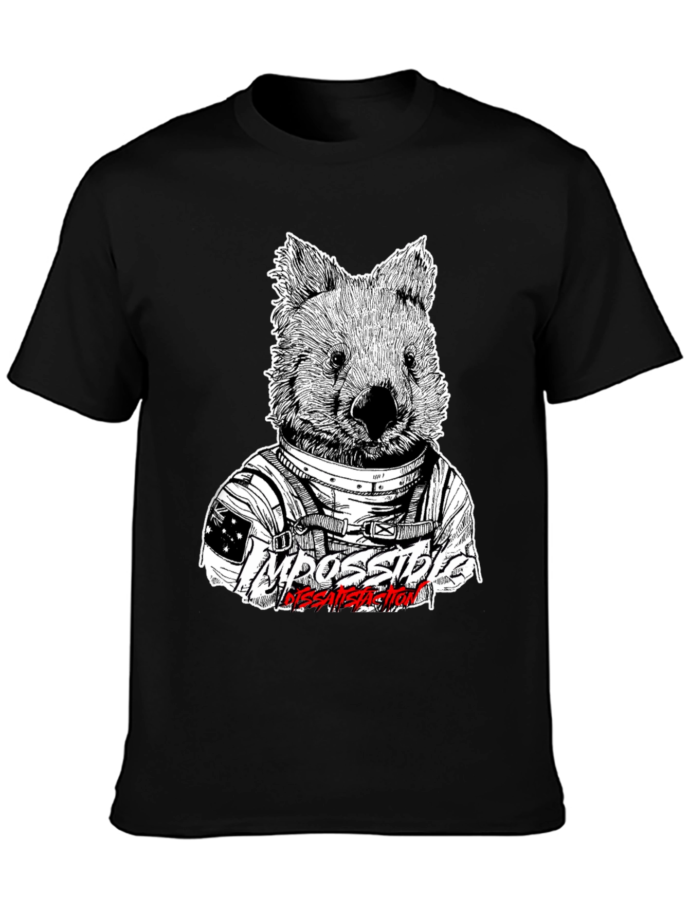 Wombat Astronaut T-Shirt - Impossible Dissatisfaction