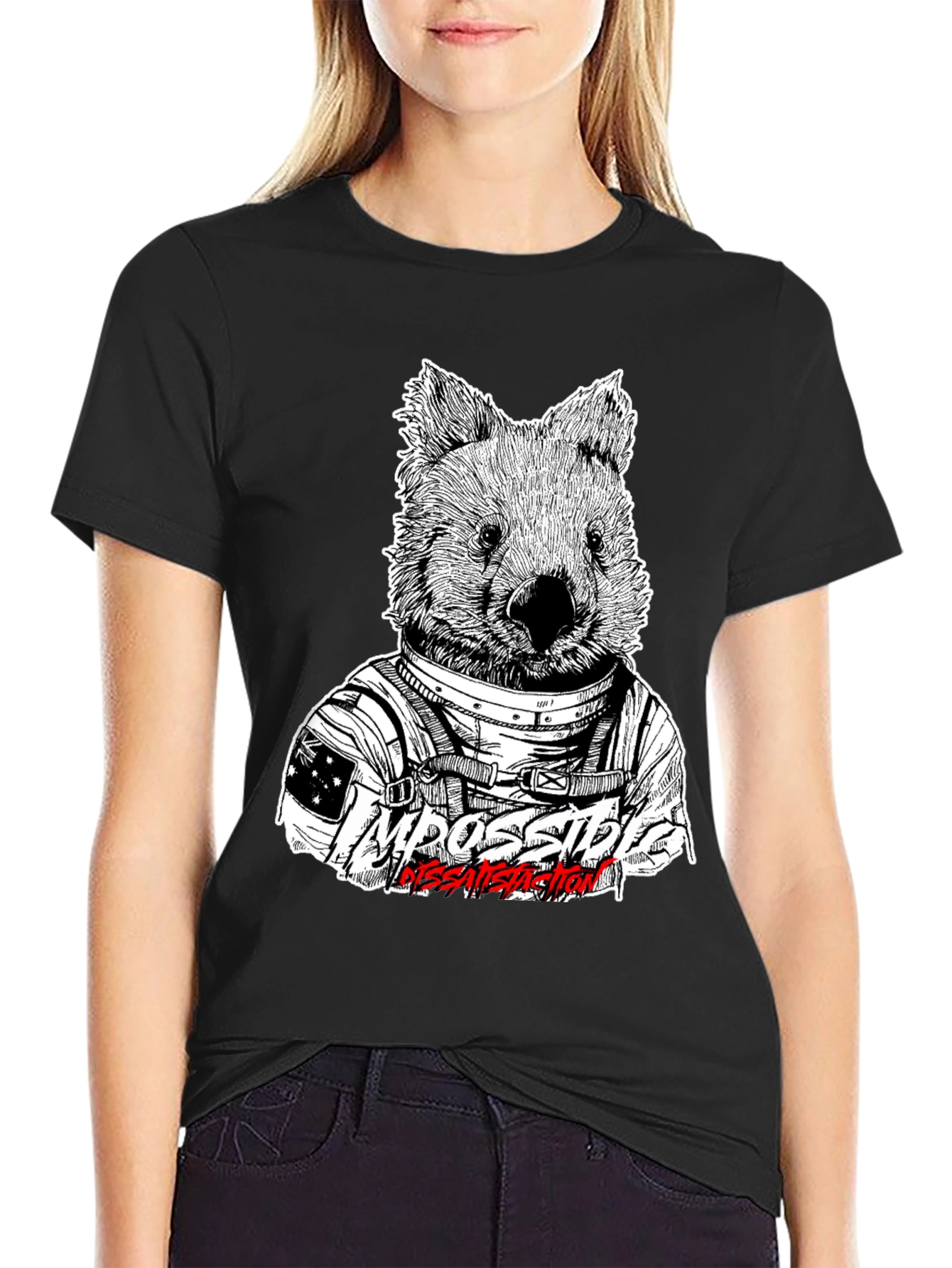 Wombat Astronaut T-Shirt - Impossible Dissatisfaction