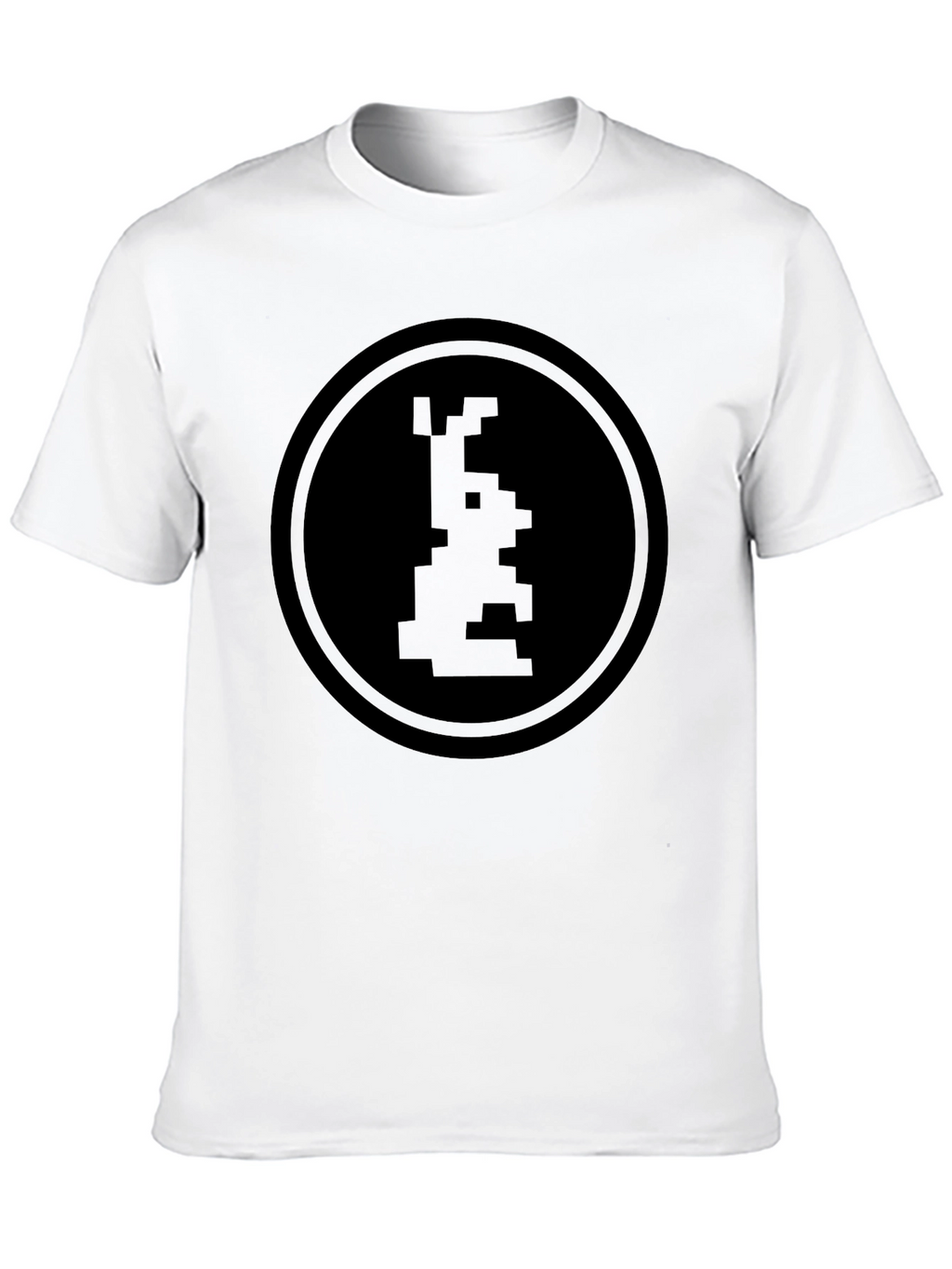 Retro Pixel Art Graphic T-Shirt - Black