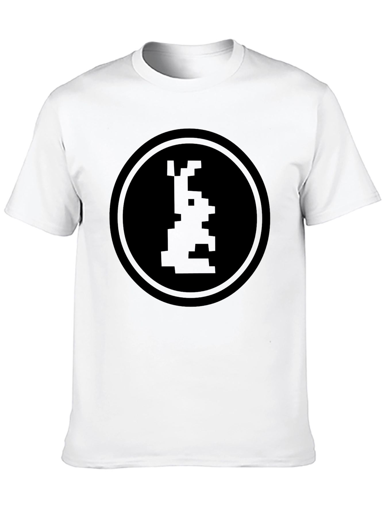 Retro Pixel Art Graphic T-Shirt - Black