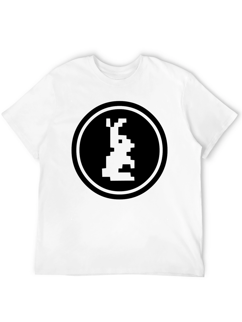 Retro Pixel Art Graphic T-Shirt - Black