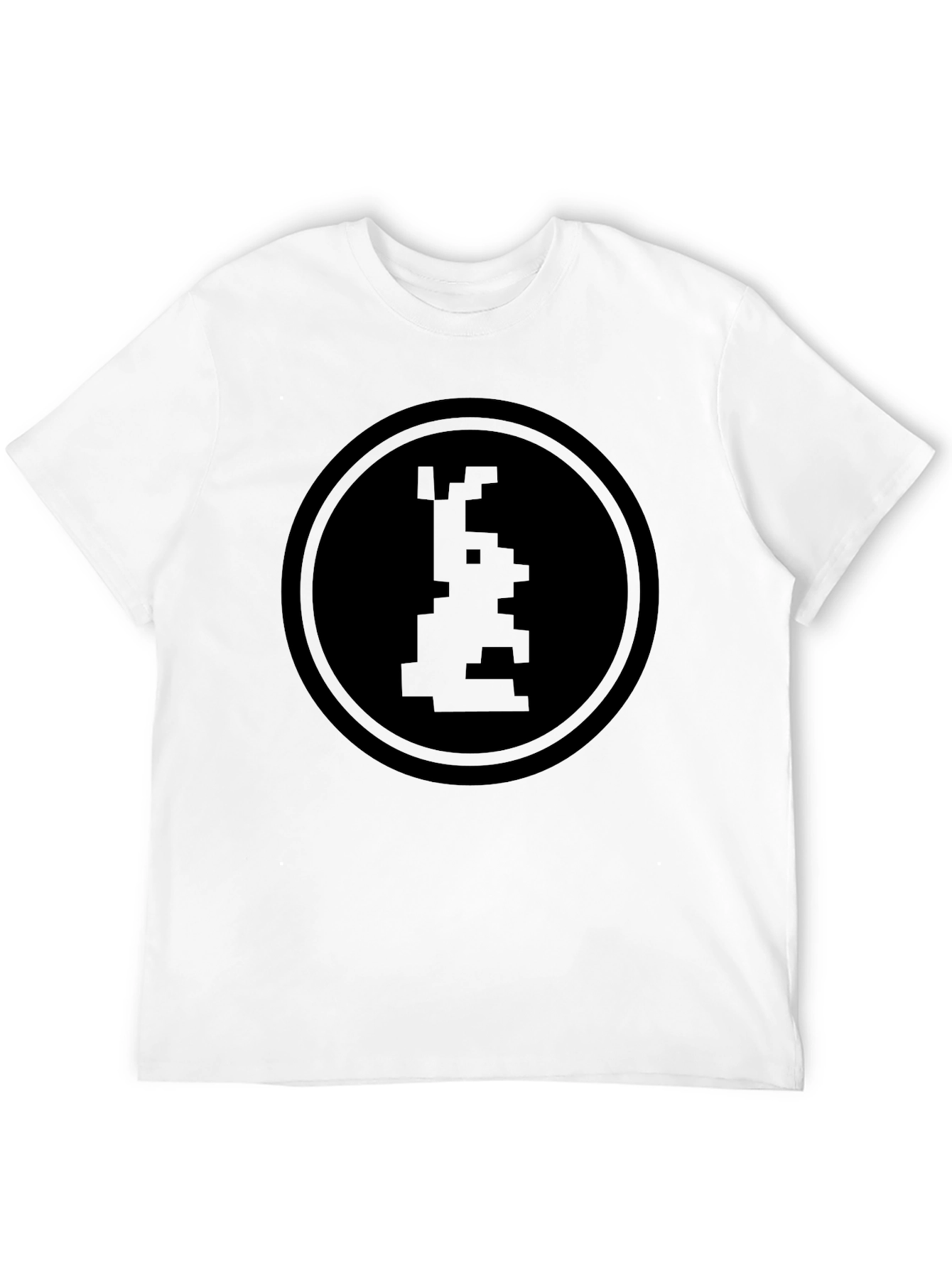 Retro Pixel Art Graphic T-Shirt - Black