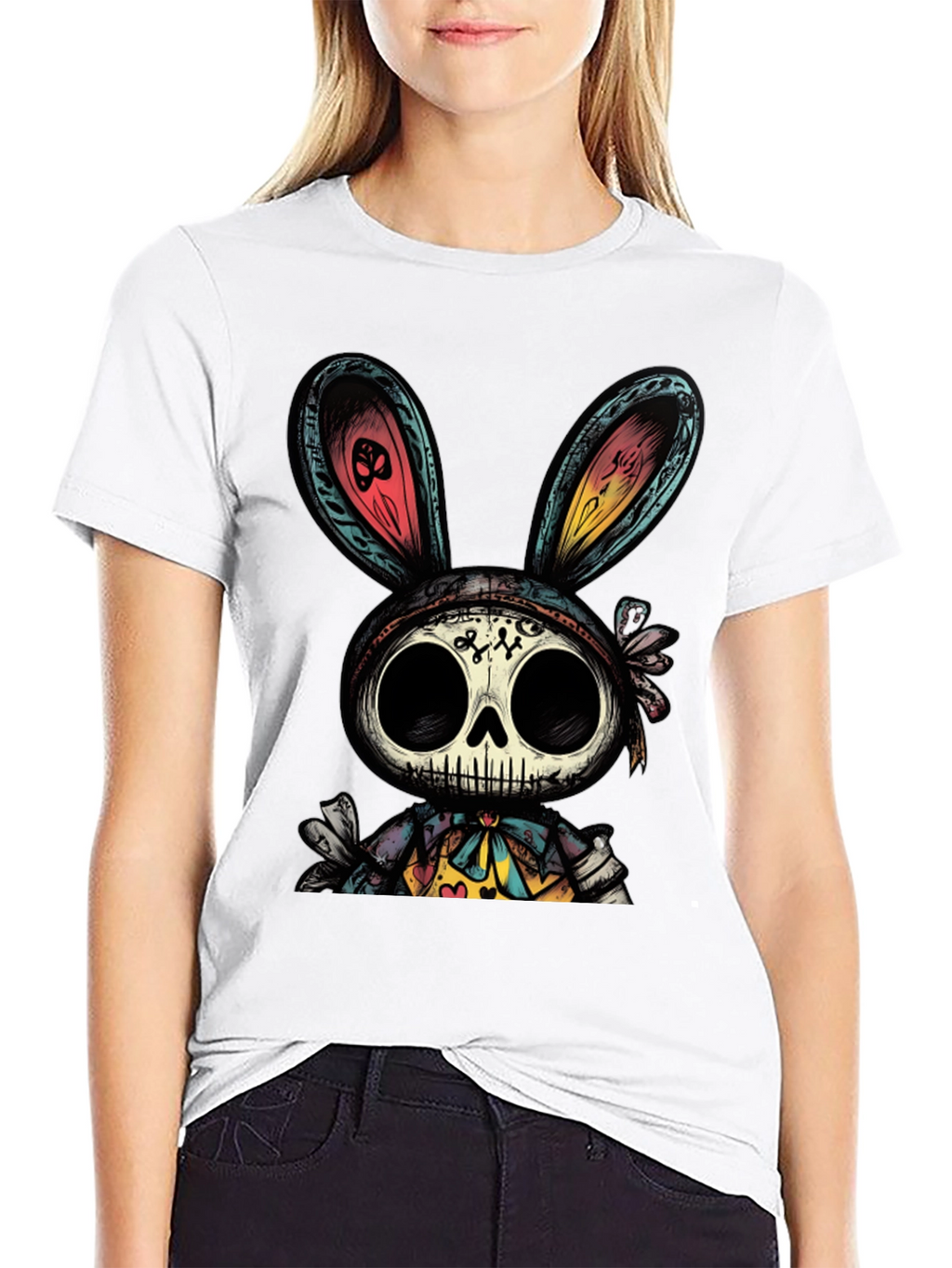 Skull Bunny T-Shirt - Dark Humor Graphic Tee