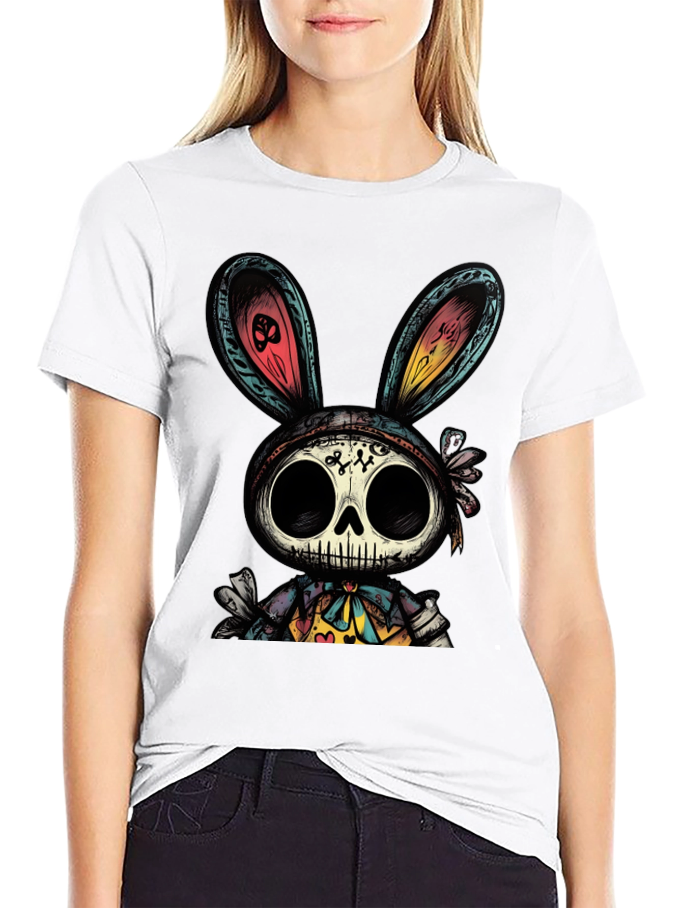 Skull Bunny T-Shirt - Dark Humor Graphic Tee