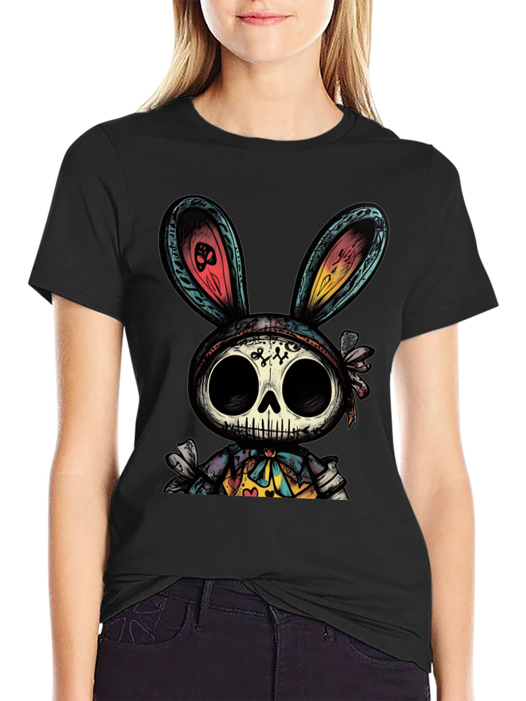 Skull Bunny T-Shirt - Dark Humor Graphic Tee