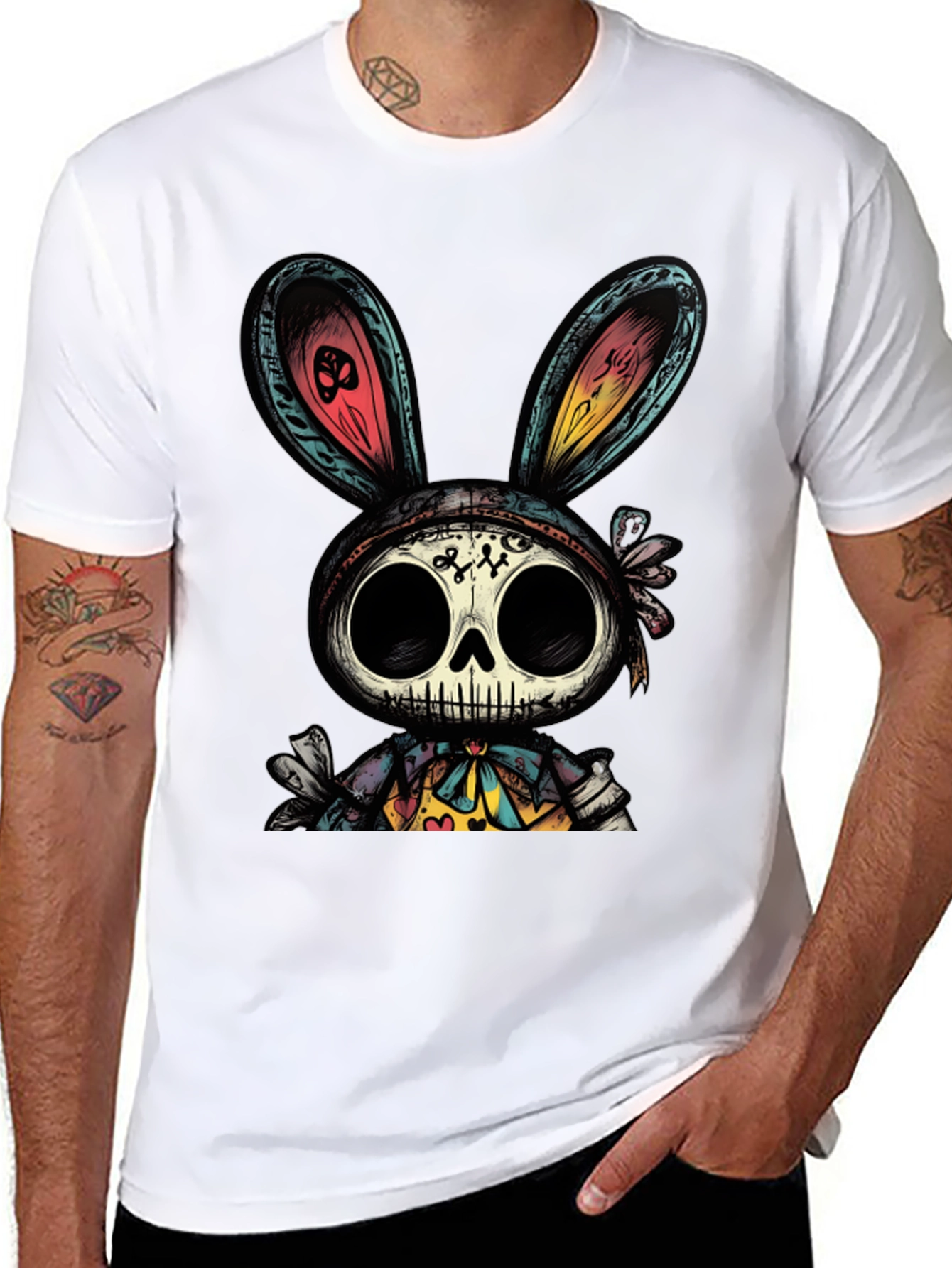 Skull Bunny T-Shirt - Dark Humor Graphic Tee