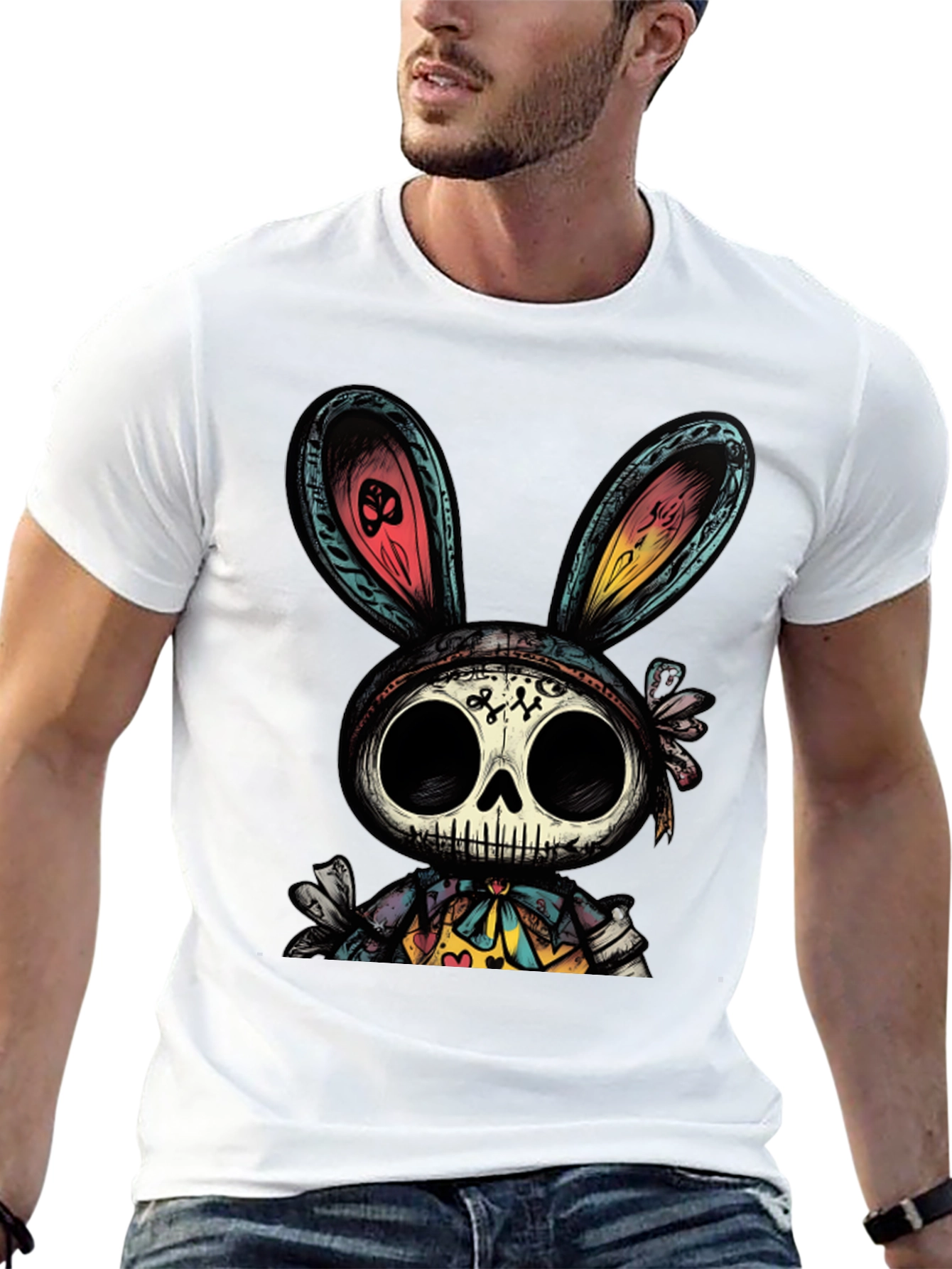 Skull Bunny T-Shirt - Dark Humor Graphic Tee