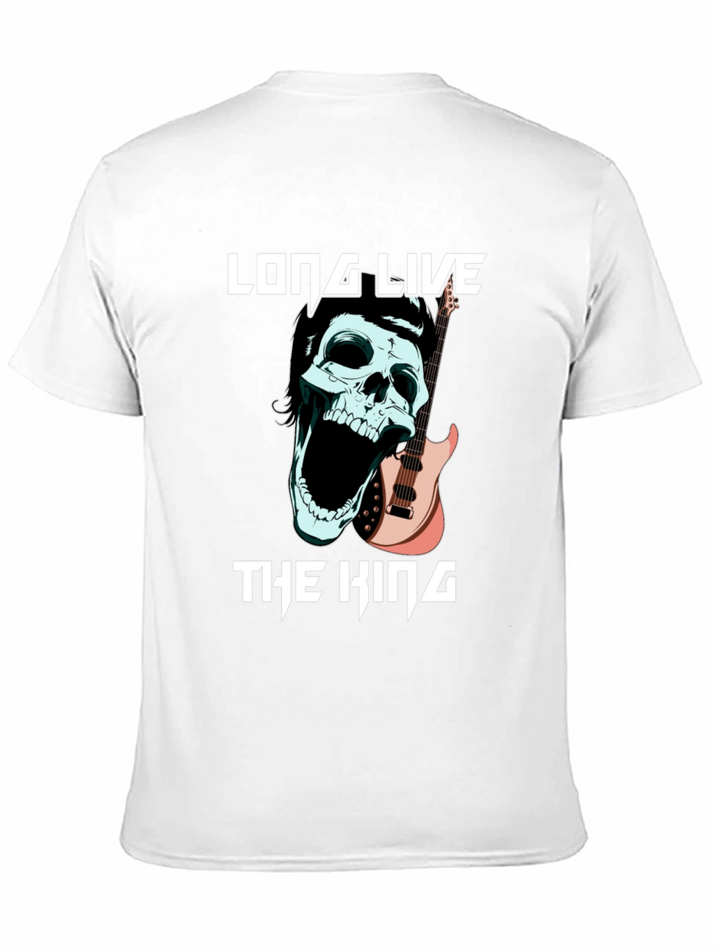 Long Live the King Skull Guitar T-Shirt