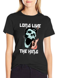 Long Live the King Skull Guitar T-Shirt