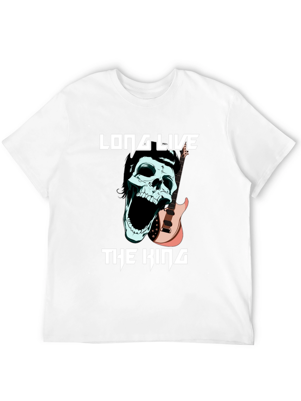 Long Live the King Skull Guitar T-Shirt