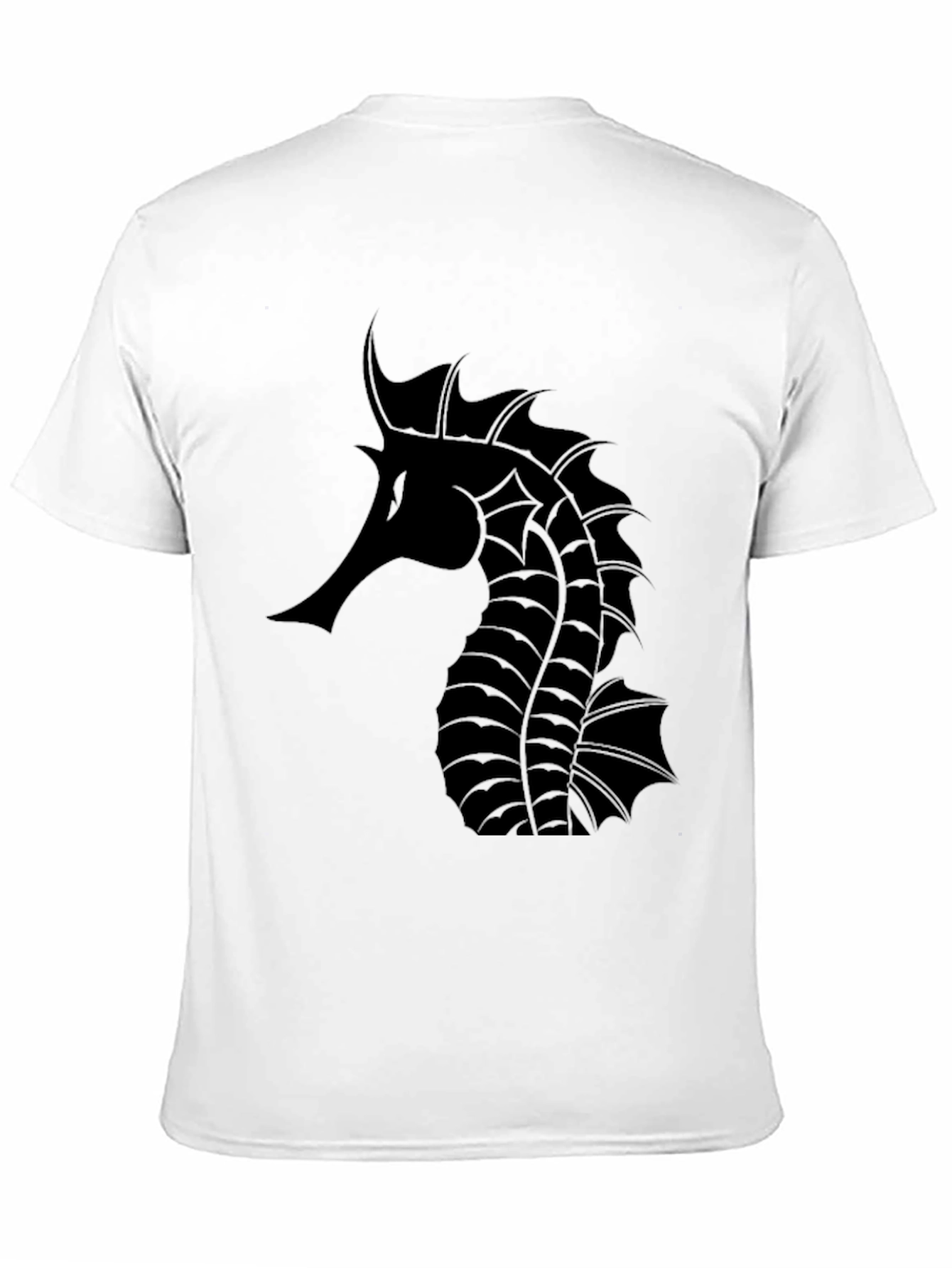 Black Seahorse Graphic Tee - Stylish & Unique