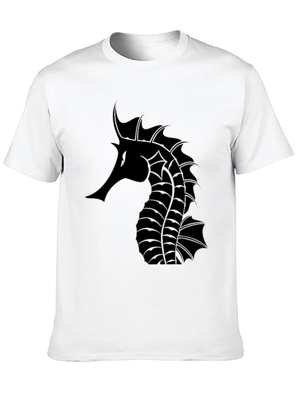 Black Seahorse Graphic Tee - Stylish & Unique