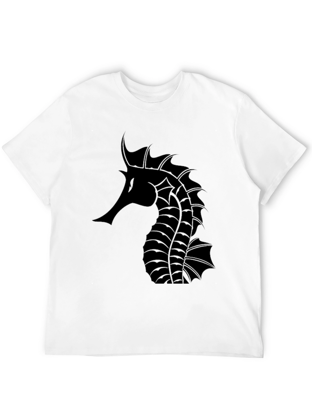 Black Seahorse Graphic Tee - Stylish & Unique