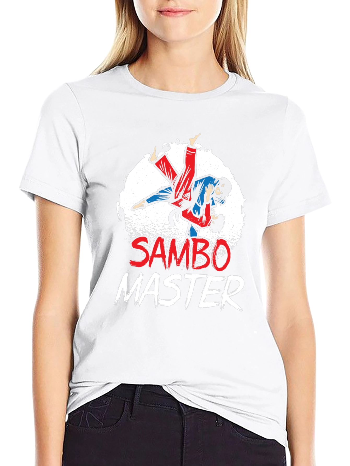 Sambo Master T-Shirt Black Cotton Martial Arts