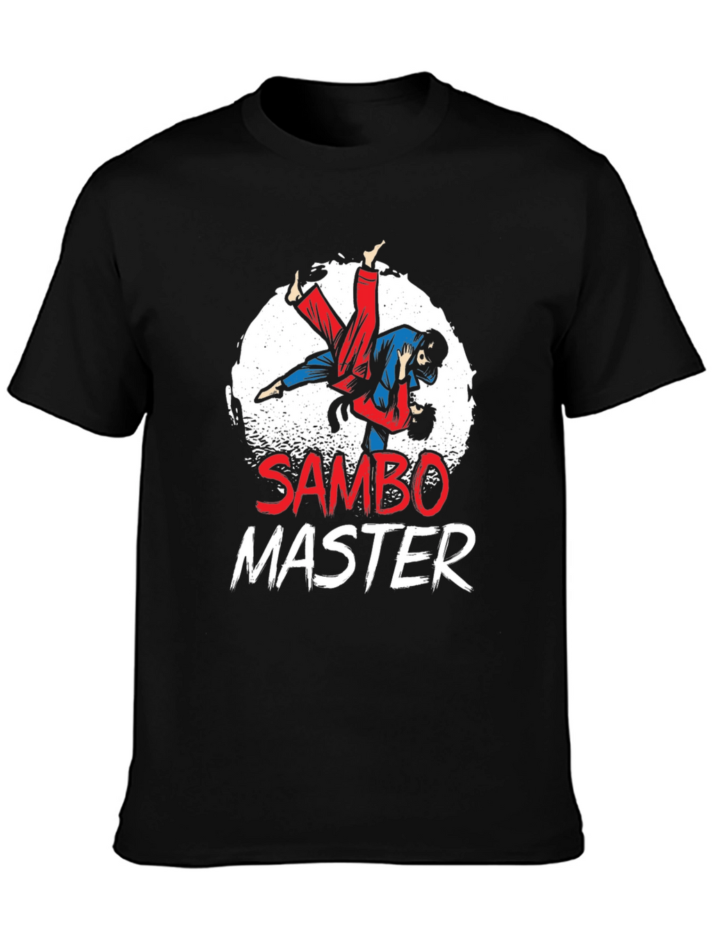 Sambo Master T-Shirt Black Cotton Martial Arts