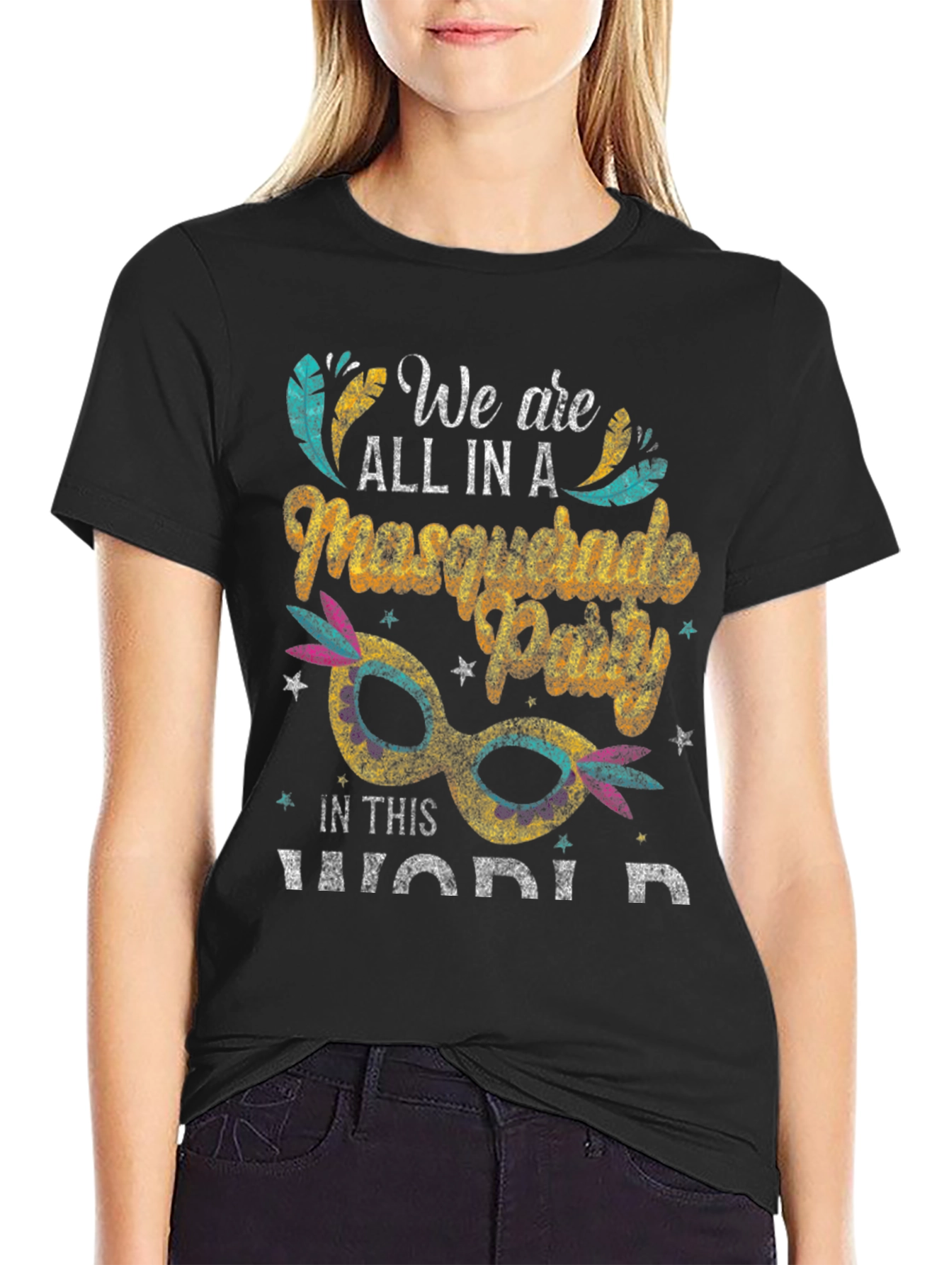 Masquerade Party Graphic T-Shirt