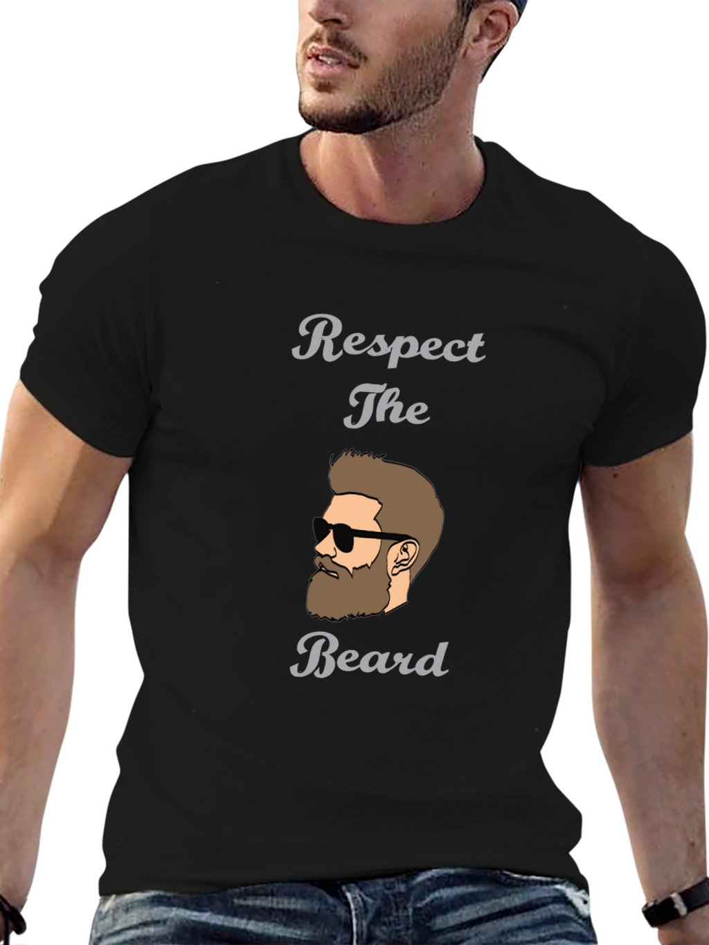 Respect The Beard Graphic Tee - Stylish Mens Shirt