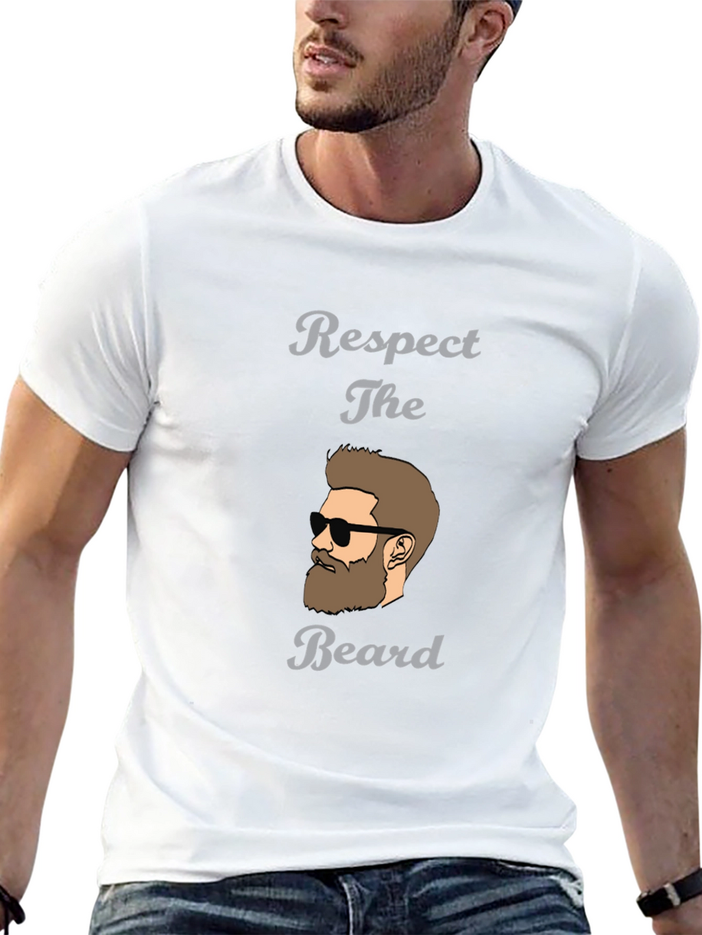 Respect The Beard Graphic Tee - Stylish Mens Shirt