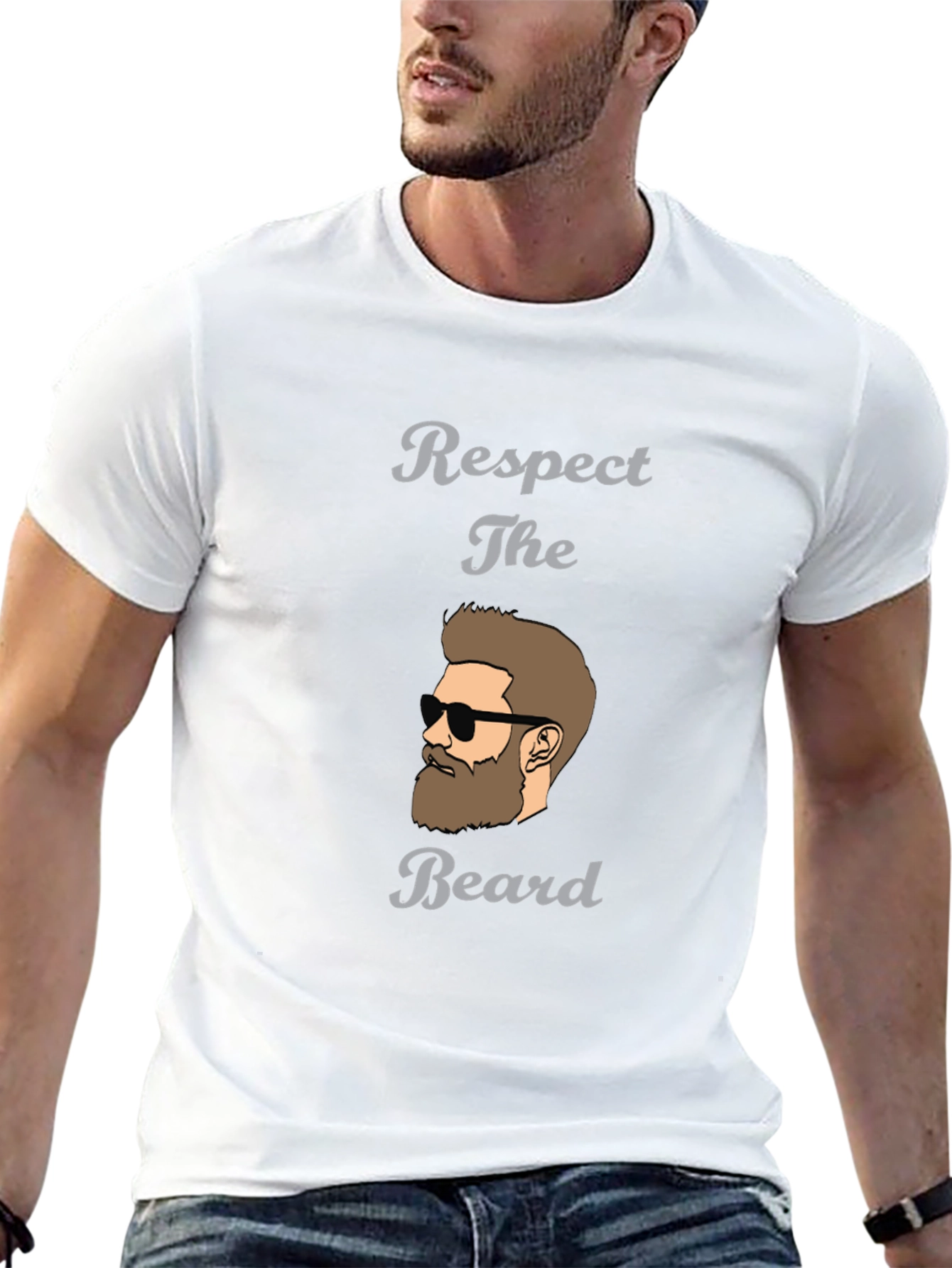 Respect The Beard Graphic Tee - Stylish Mens Shirt