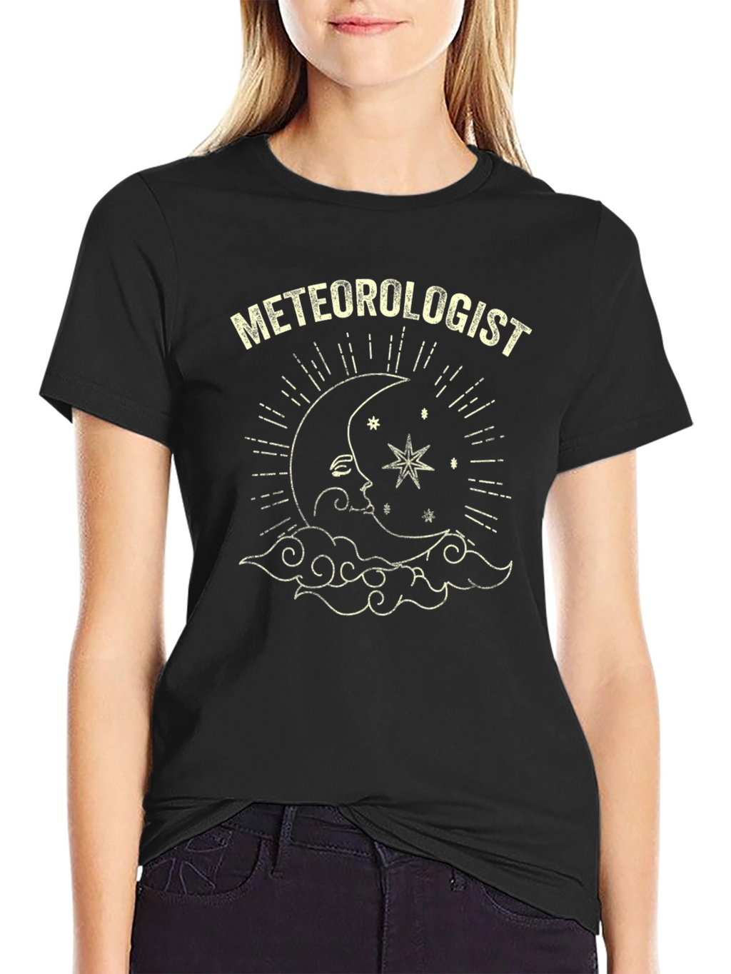 Meteorologist Moon & Stars Graphic T-Shirt