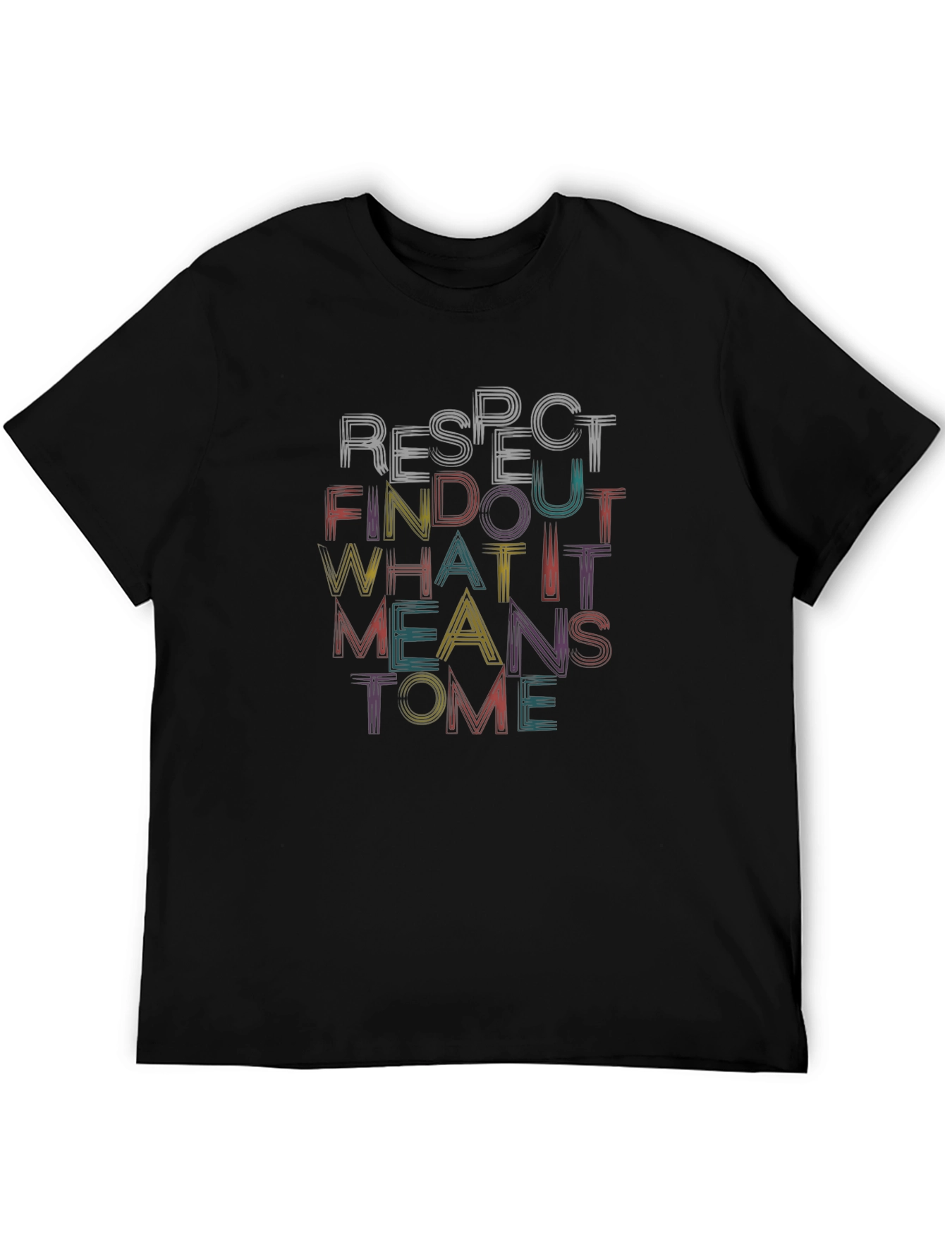 Respect Find Out Black Graphic T-Shirt