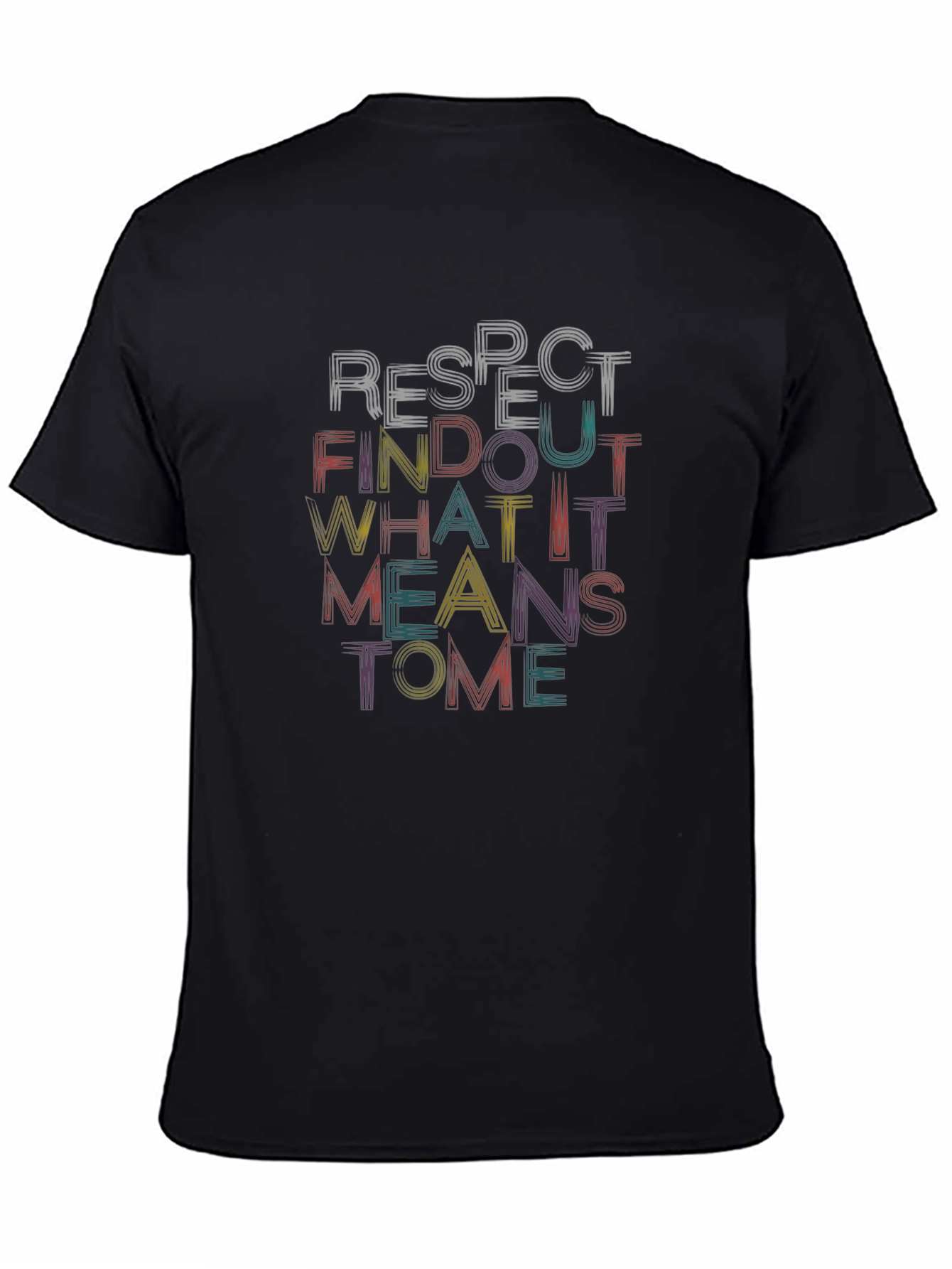 Respect Find Out Black Graphic T-Shirt