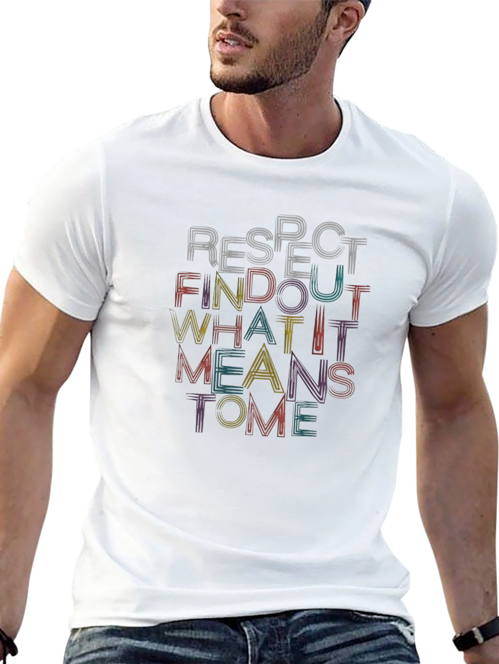 Respect Find Out Black Graphic T-Shirt