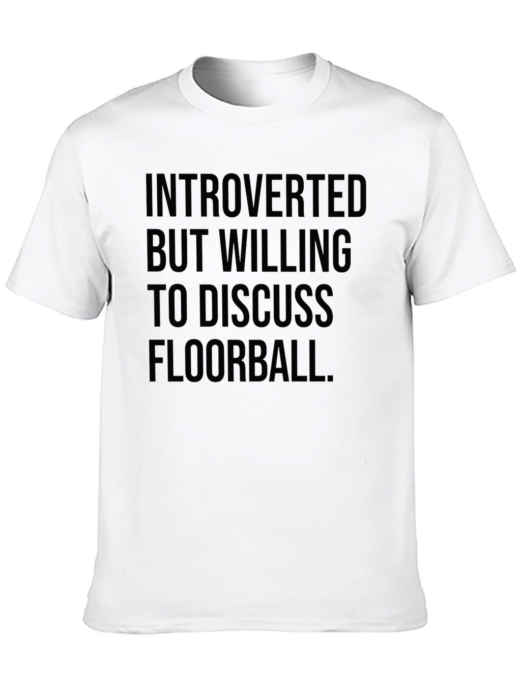Introverted Floorball T-Shirt - Black Cotton Tee