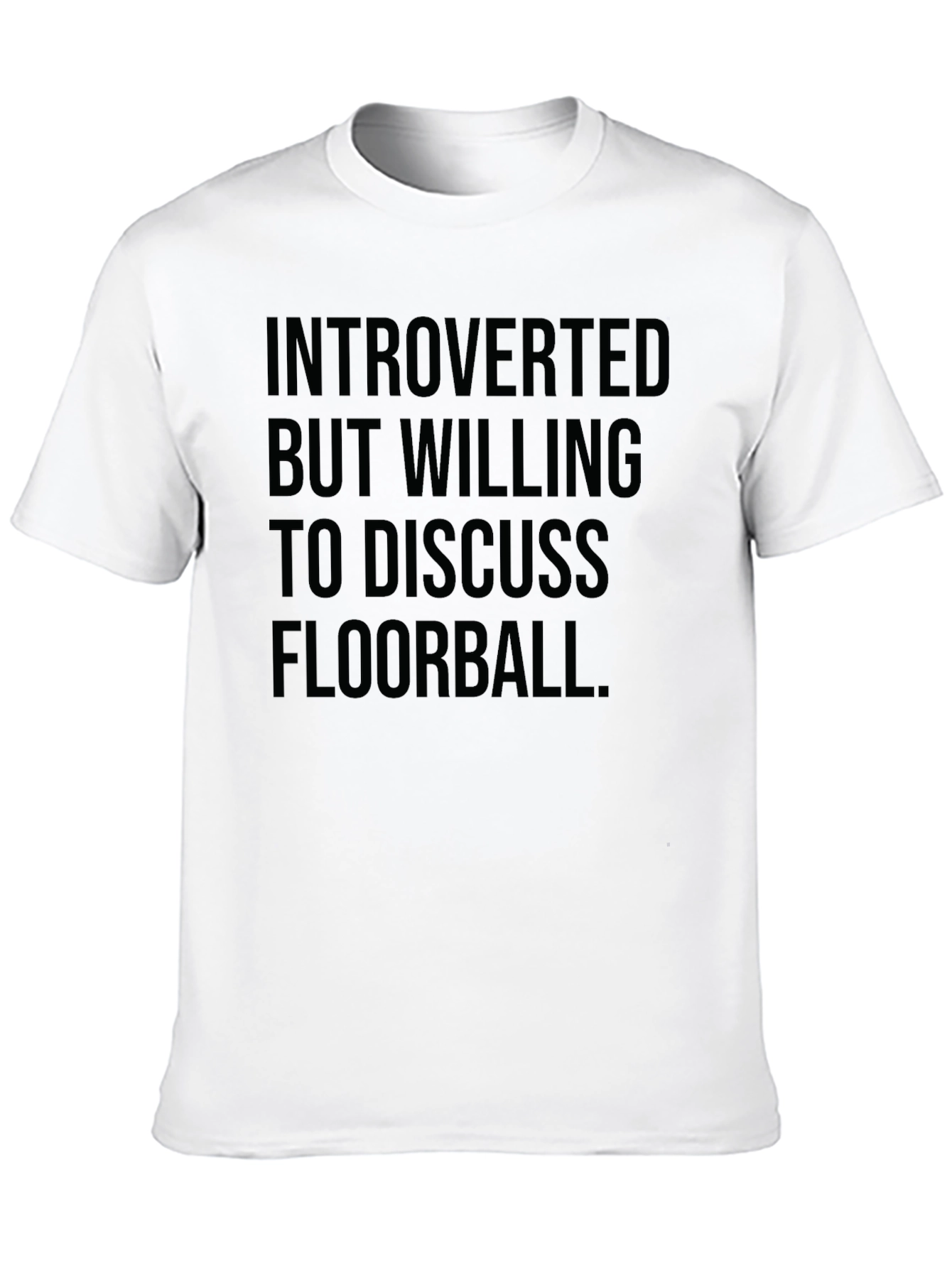 Introverted Floorball T-Shirt - Black Cotton Tee