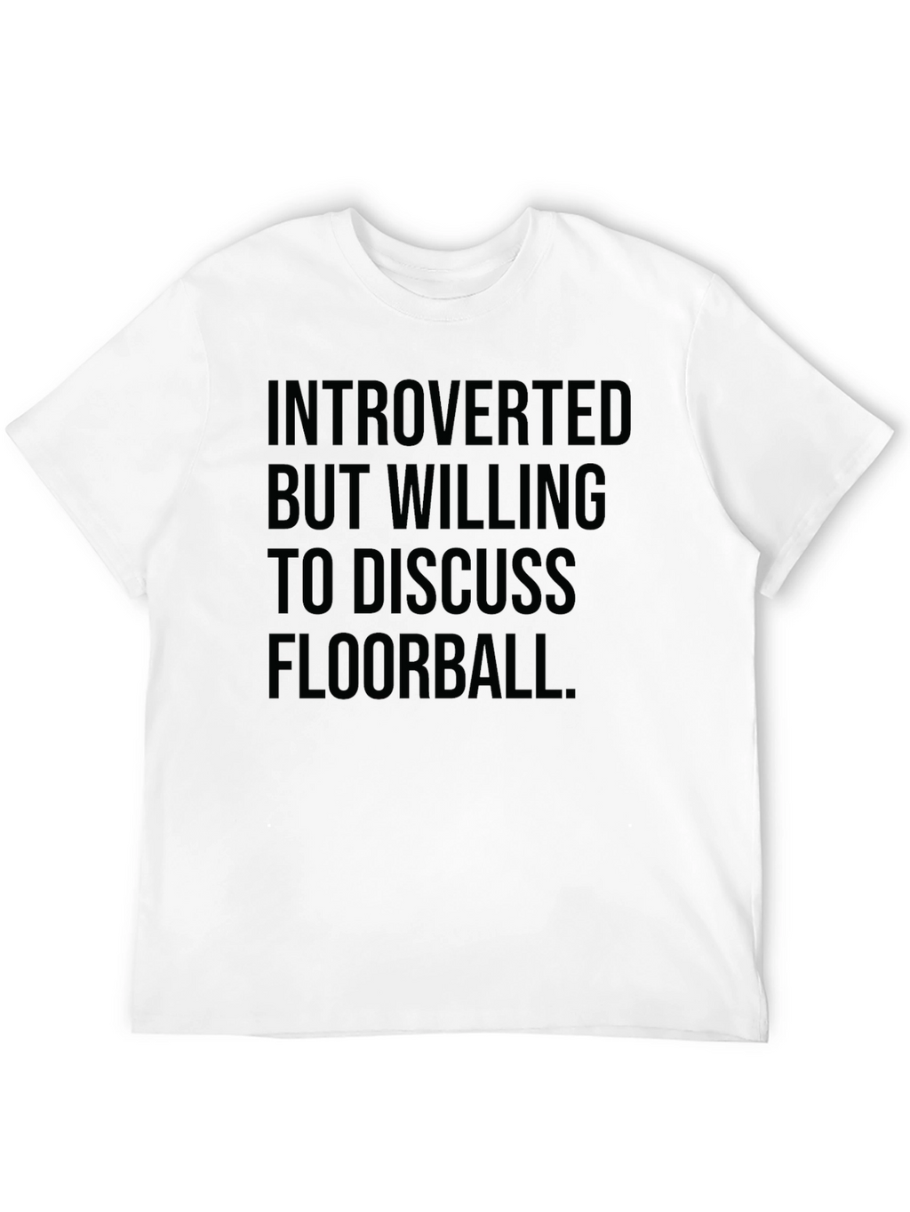 Introverted Floorball T-Shirt - Black Cotton Tee