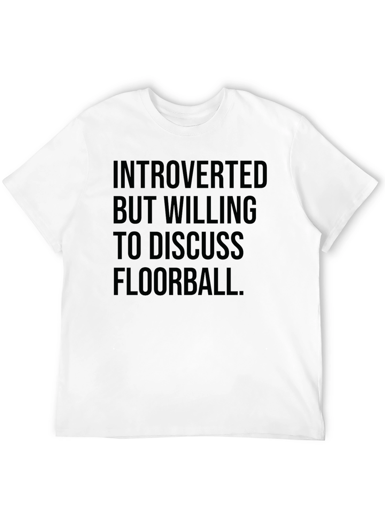 Introverted Floorball T-Shirt - Black Cotton Tee