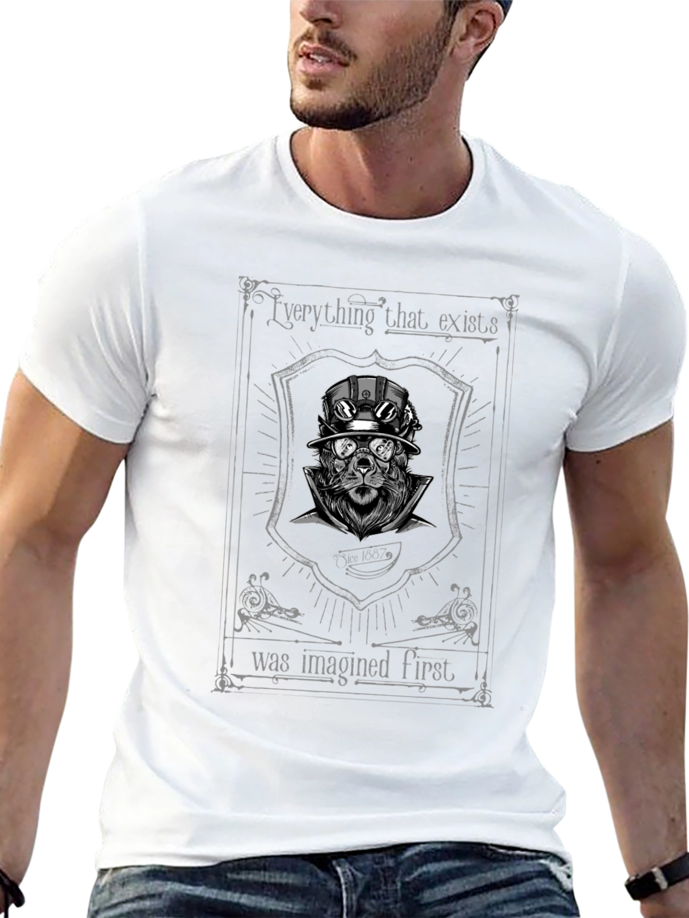 Steampunk Lion Graphic T-Shirt
