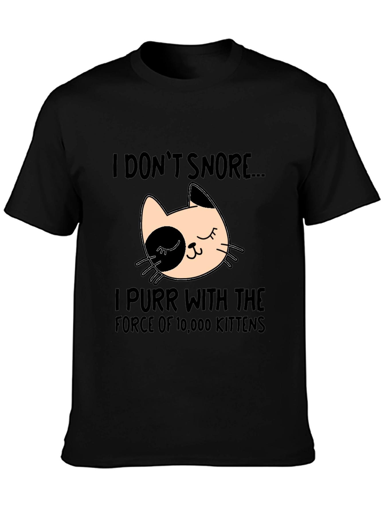 Funny Cat Purr T-Shirt - I Dont Snore