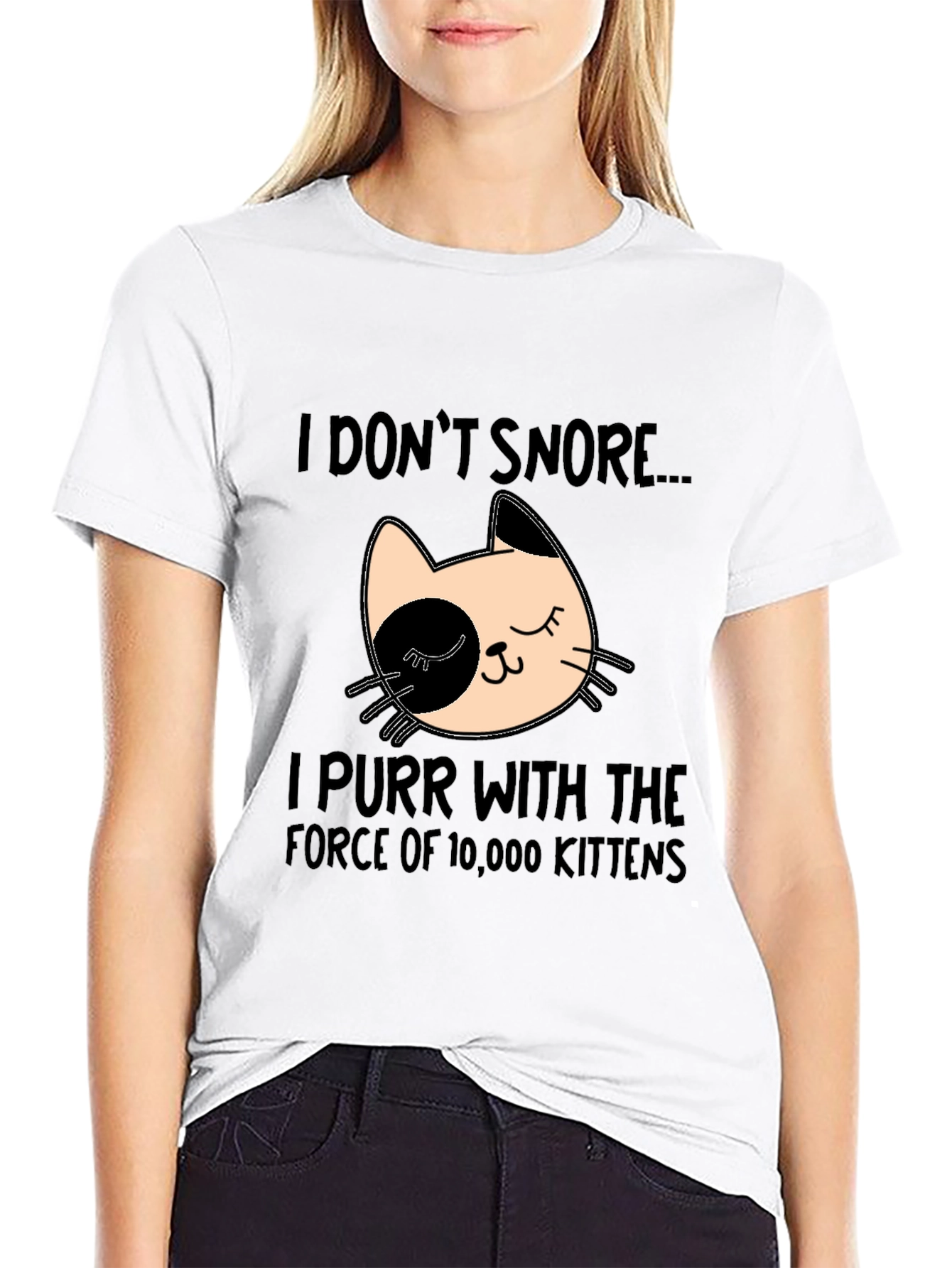 Funny Cat Purr T-Shirt - I Dont Snore