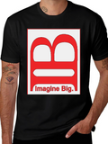 Imagine Big Letter Graphic Black T-Shirt