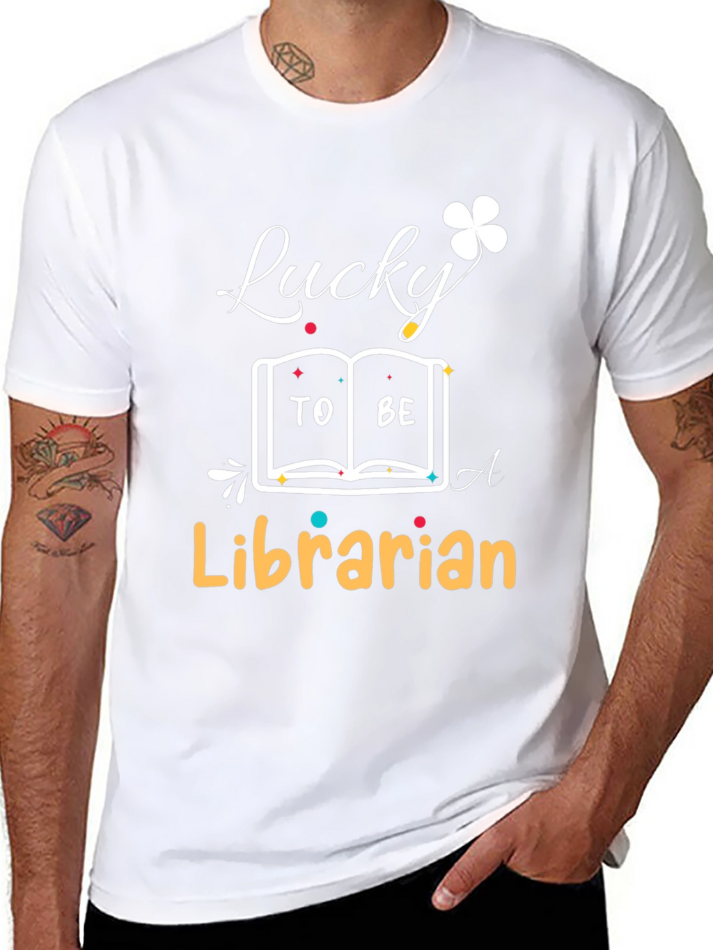 Lucky Librarian T-Shirt - Book Lover Tee