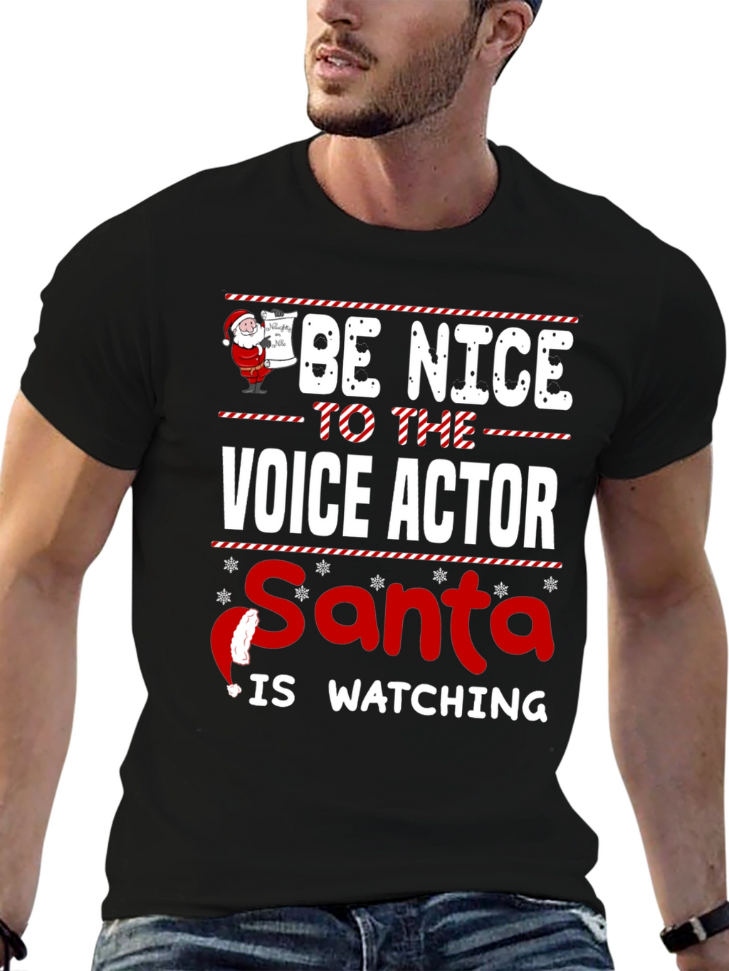 Be Nice to The Voice Actor Christmas T-Shirt