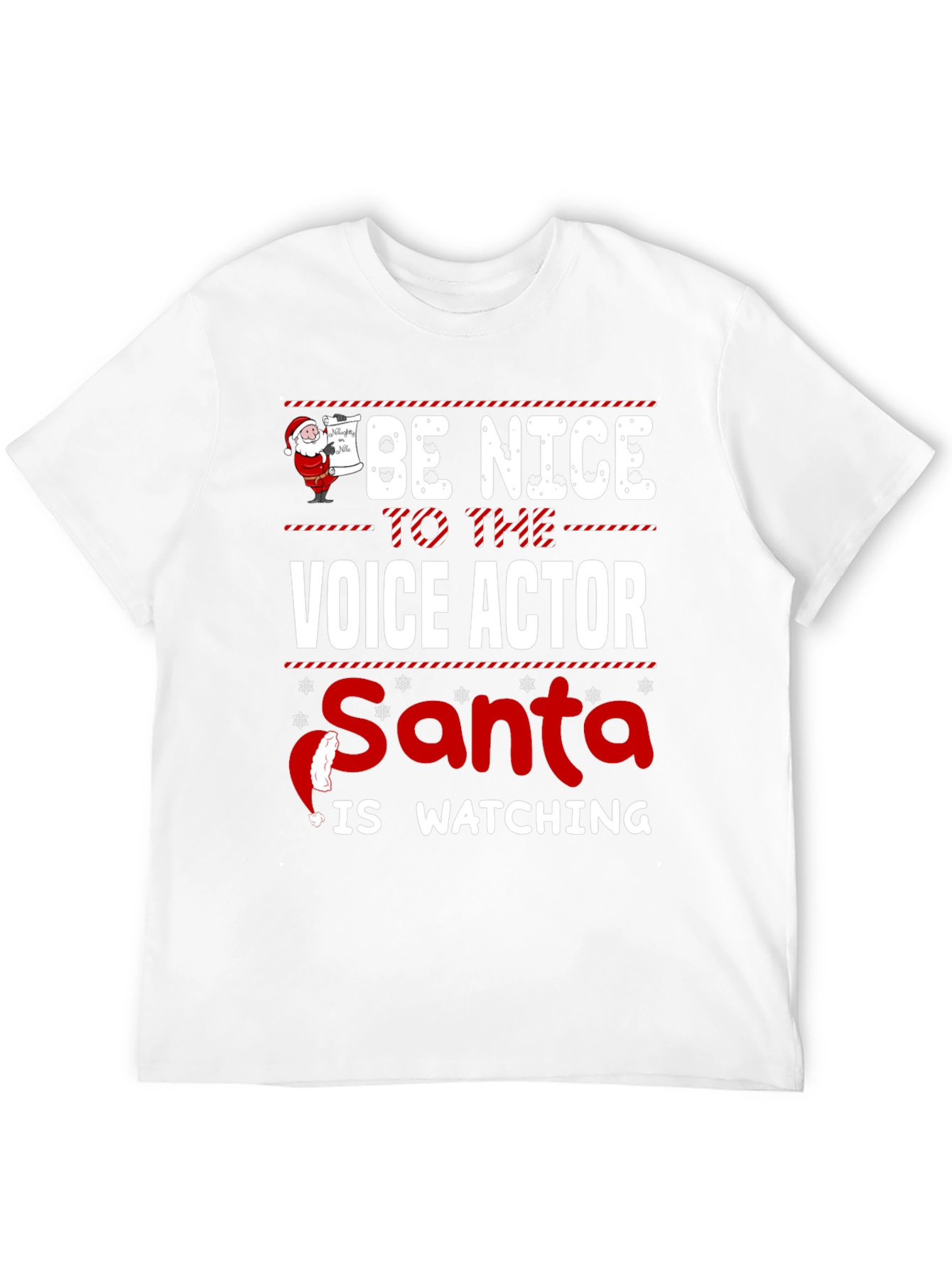 Be Nice to The Voice Actor Christmas T-Shirt